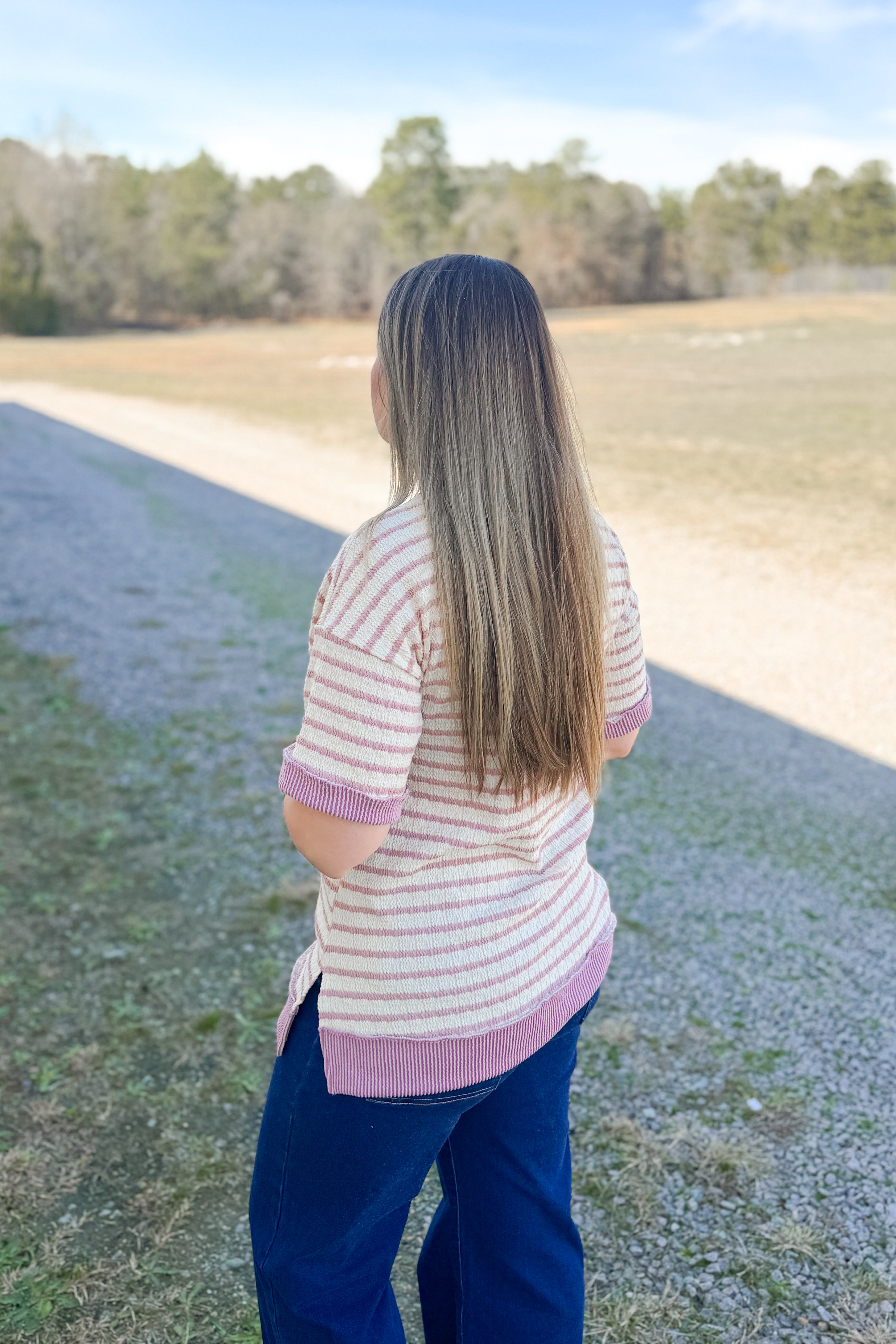 The Rosewood Stripe Knit Top
