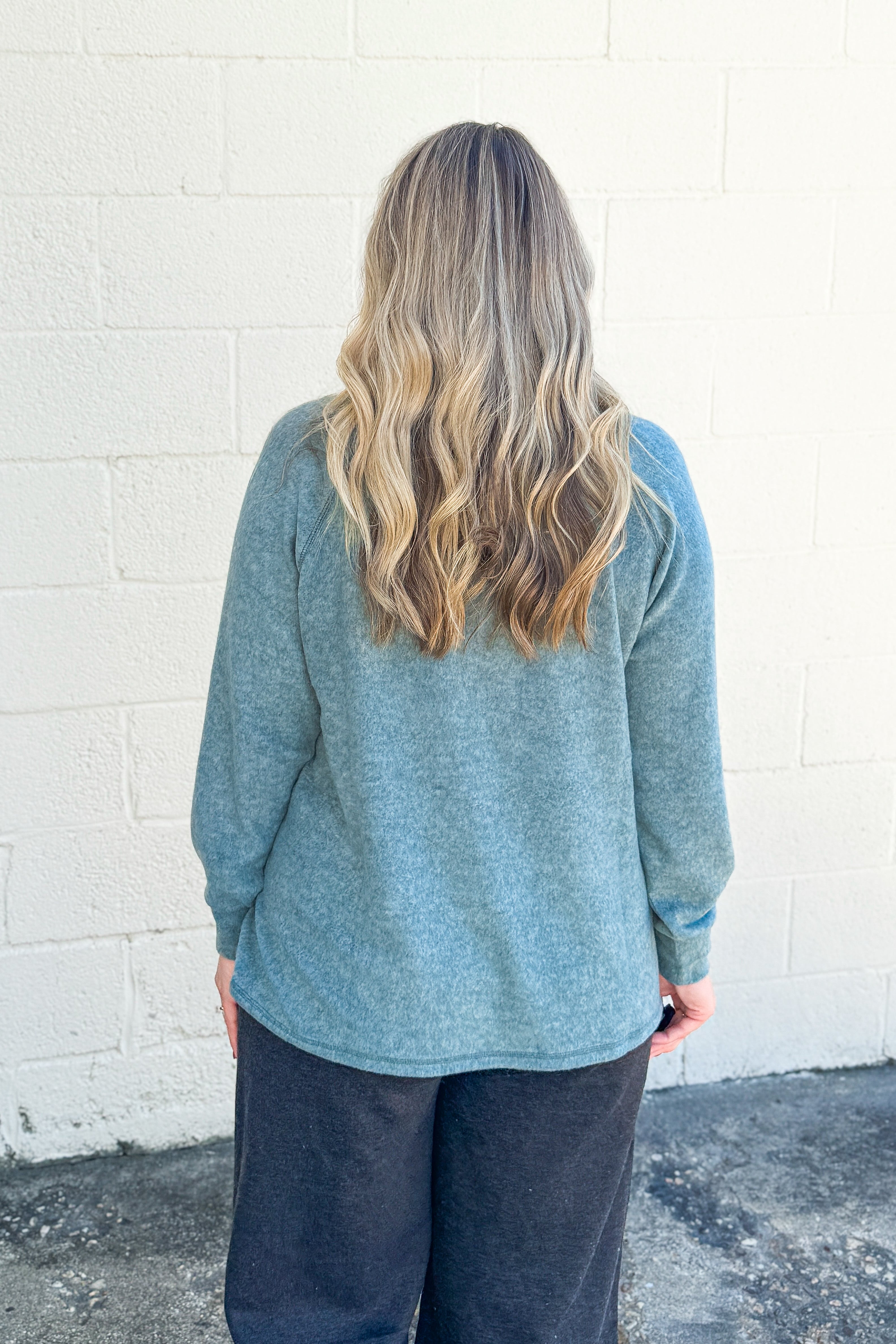 Comfy Stroll Pullover Top, Ash Jade