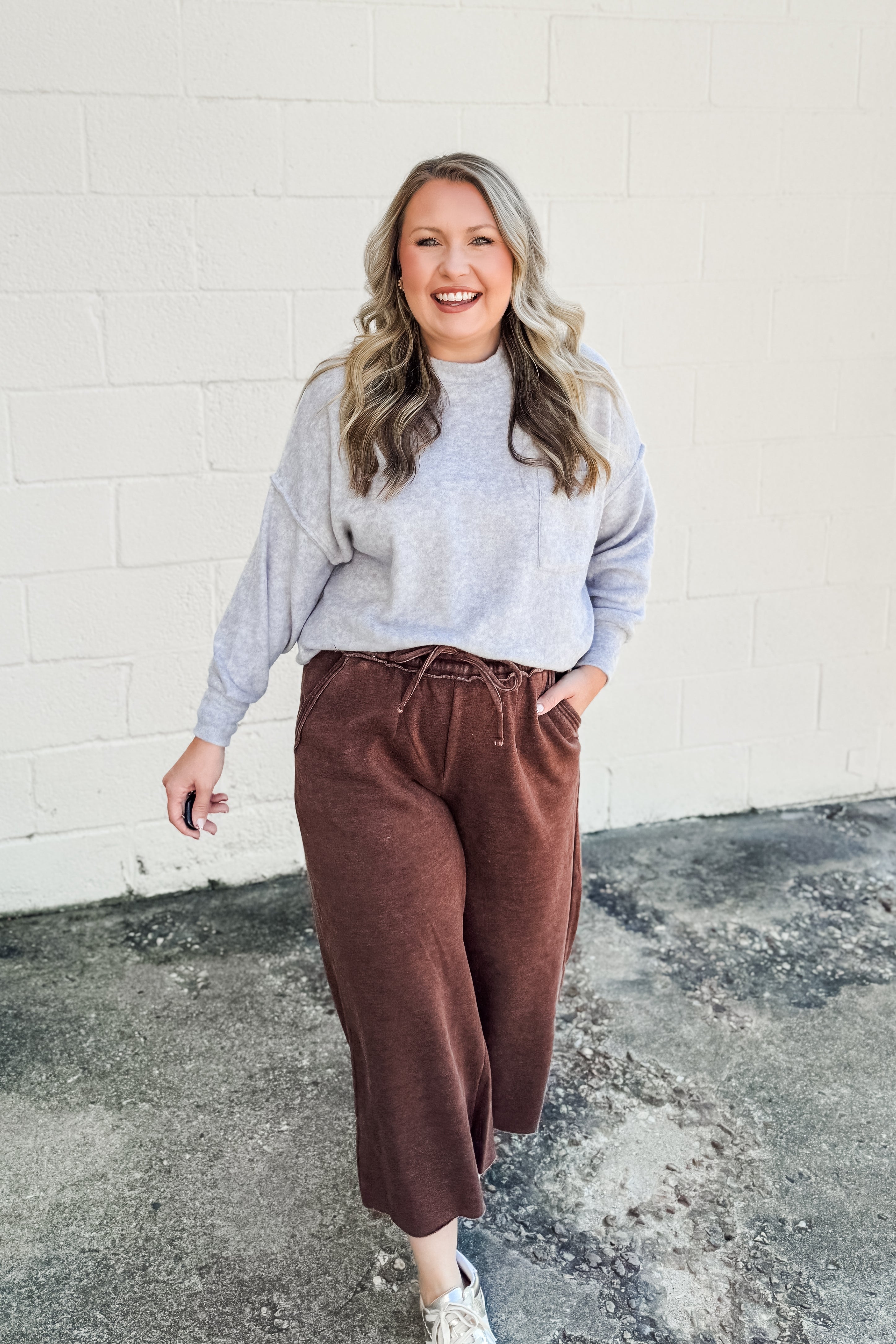 The Cassie Sweater Pullover, Heather Grey