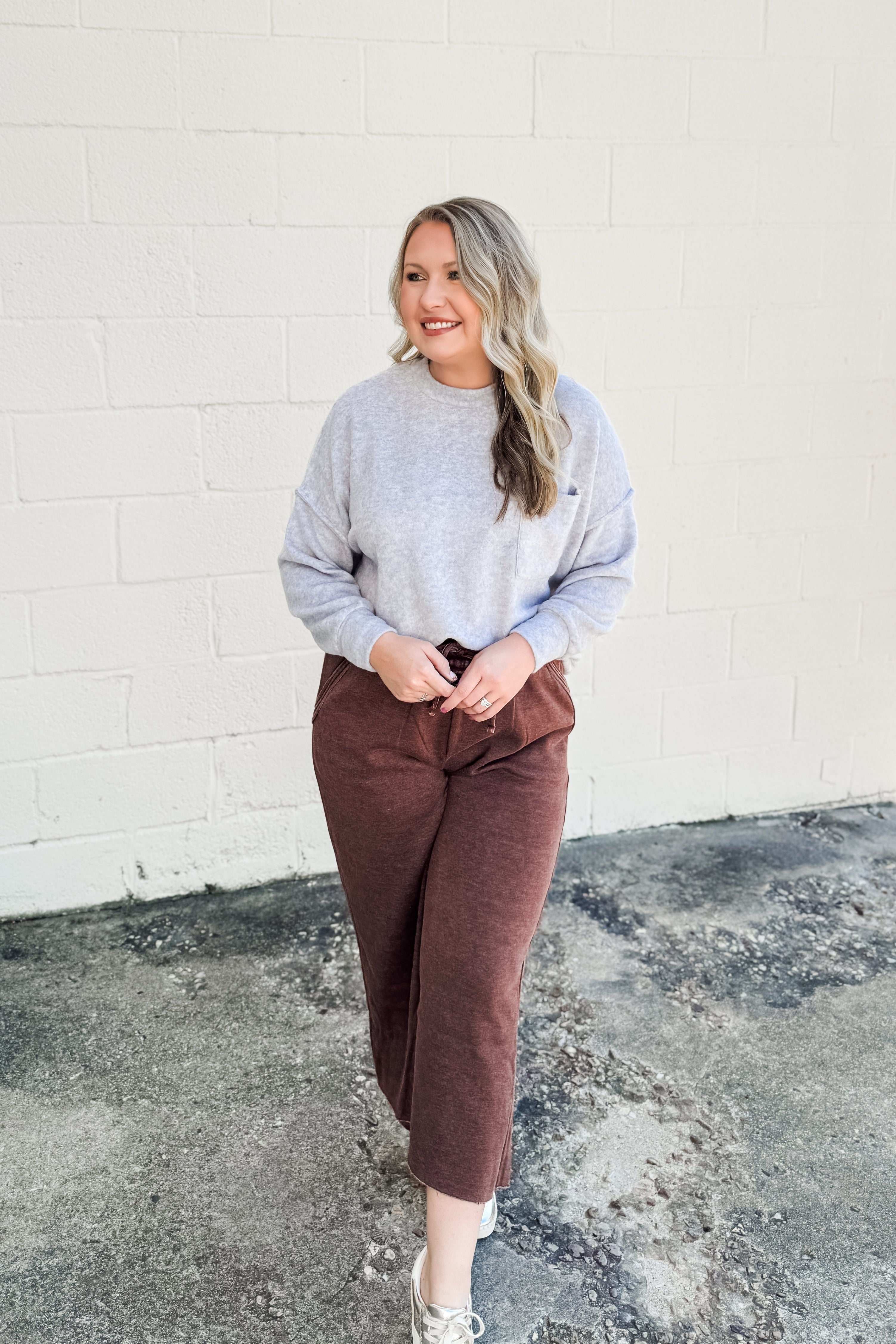 The Cassie Sweater Pullover, Heather Grey