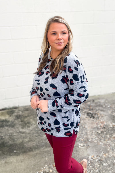 Leopard Girl Pullover Top