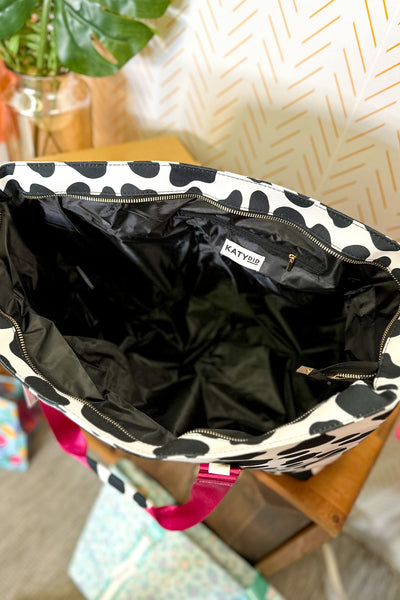 Black & White Cow Print Tote Bag