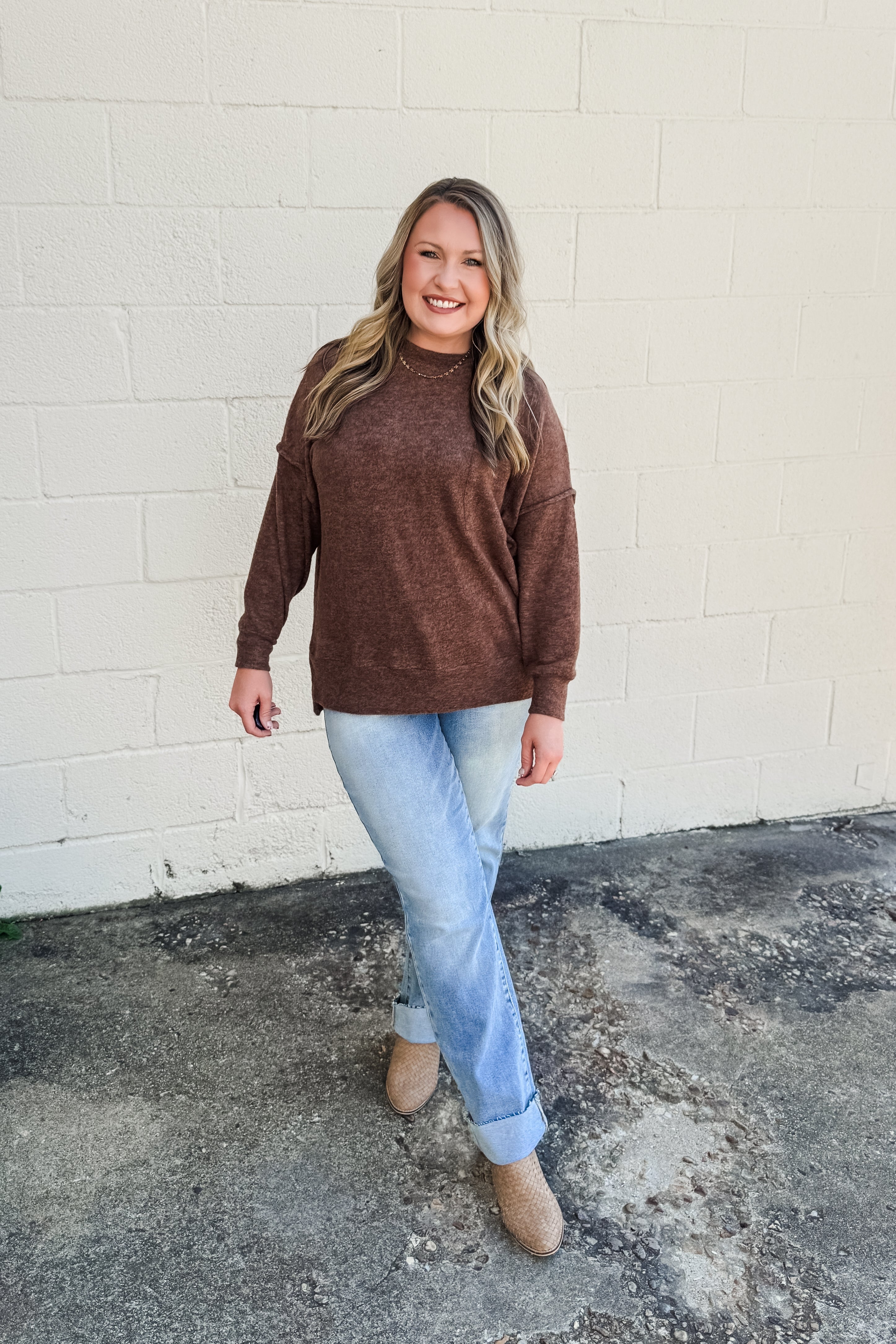 The Cassie Sweater Pullover, Brown