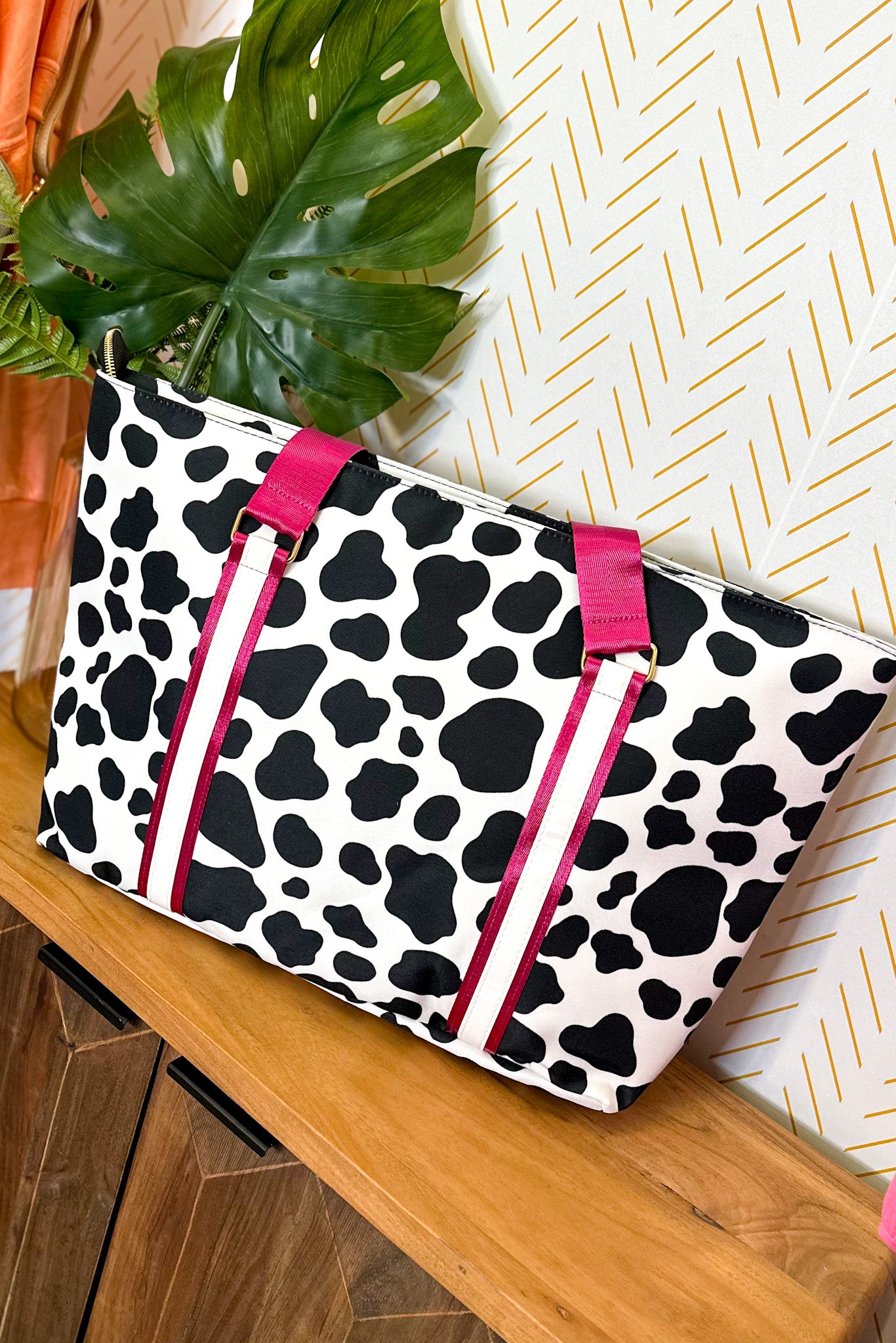 Black & White Cow Print Tote Bag