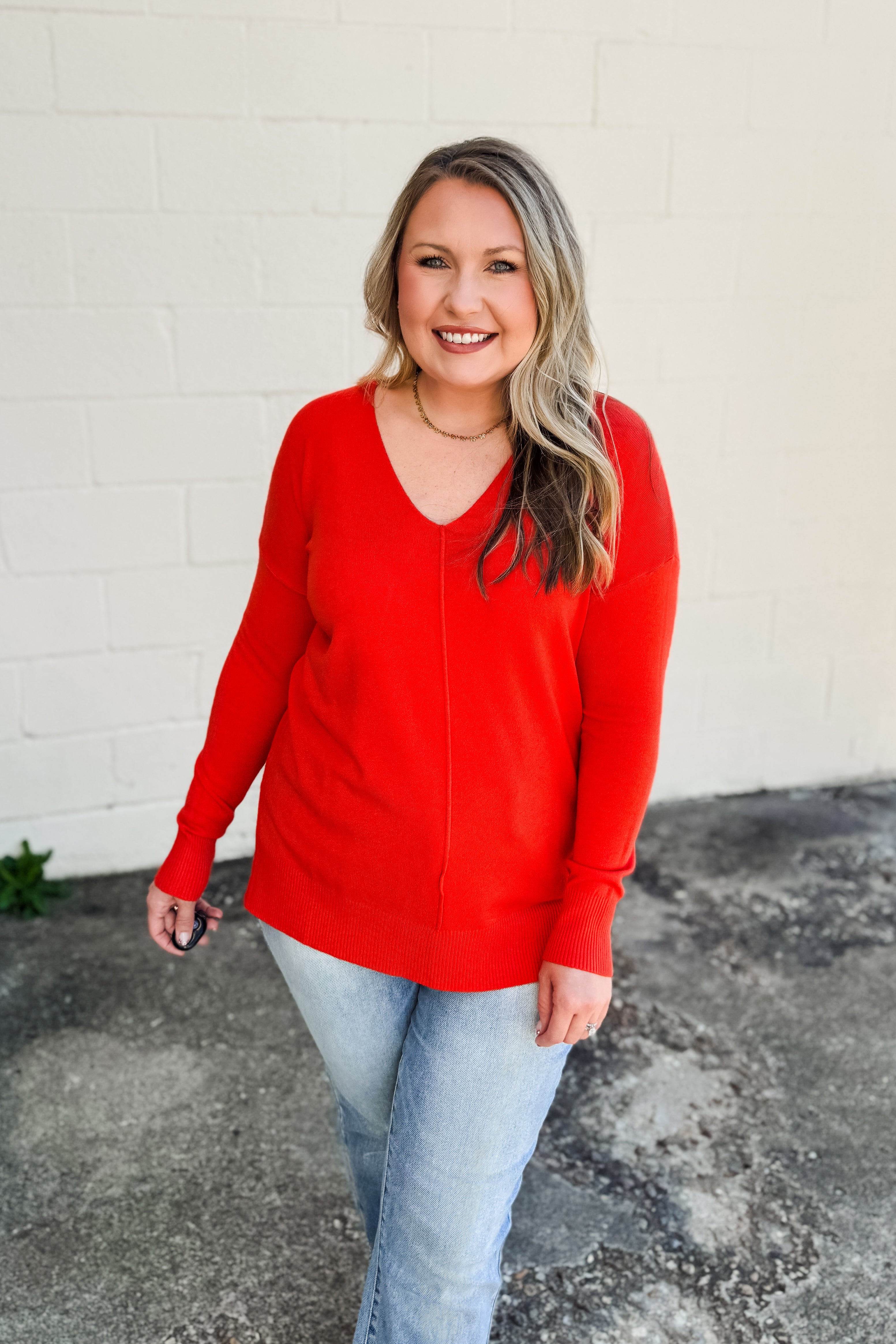 Cozy Charm Top, Burnt Orange