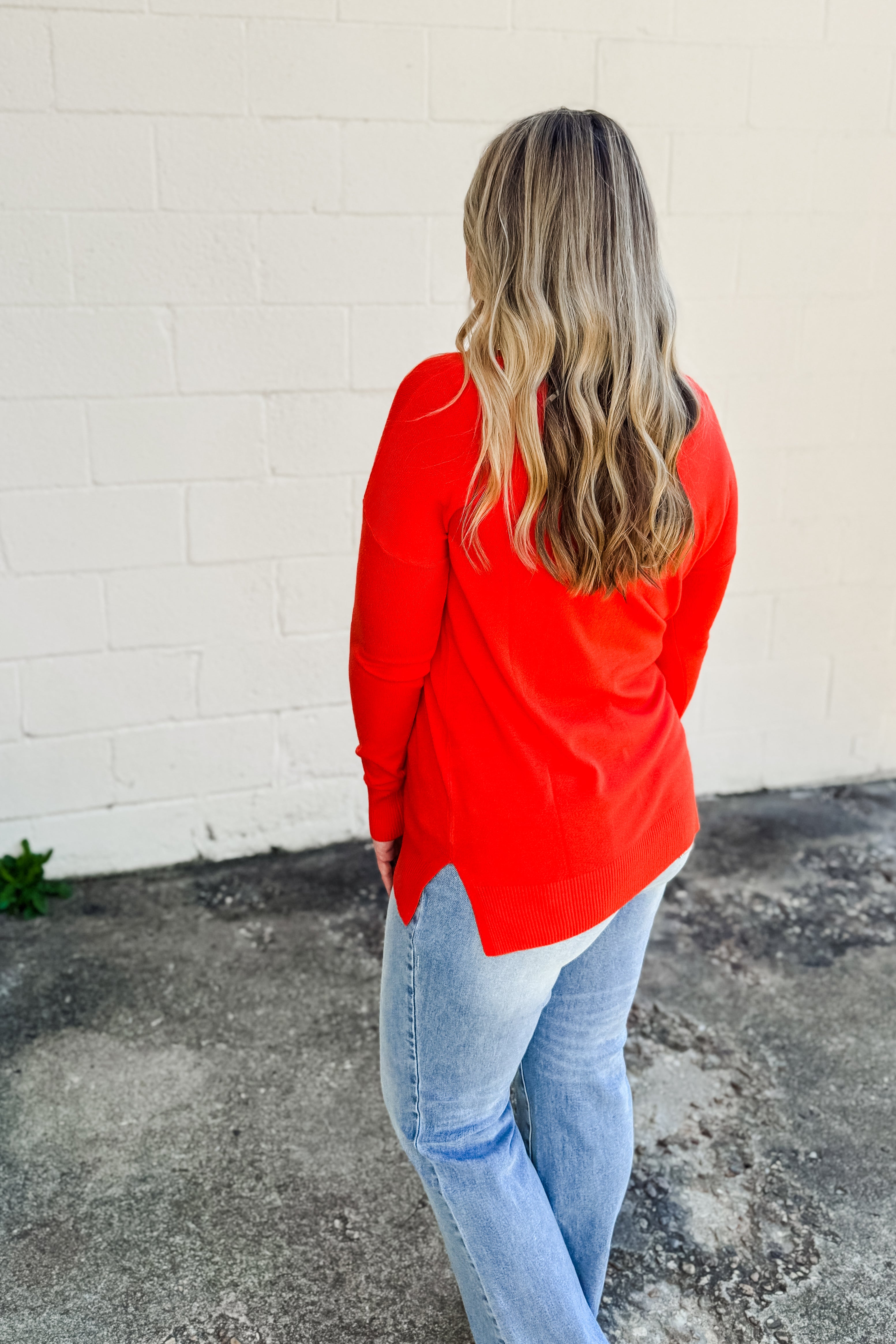 Cozy Charm Top, Burnt Orange