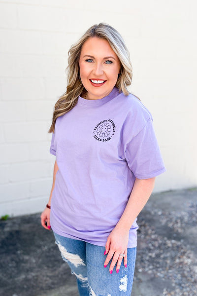 Expensive Difficult Talks Back Graphic Tee, Lavender