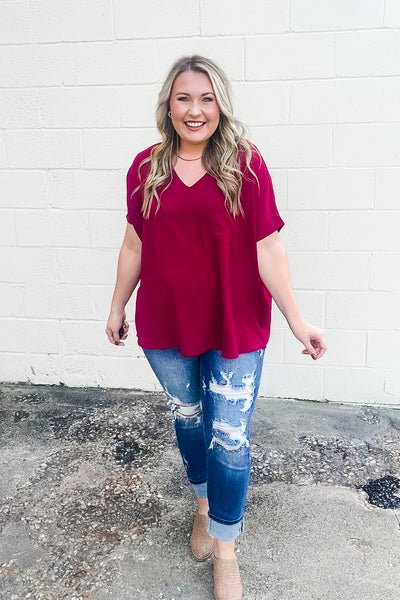 Everyday Chic Top, Cabernet