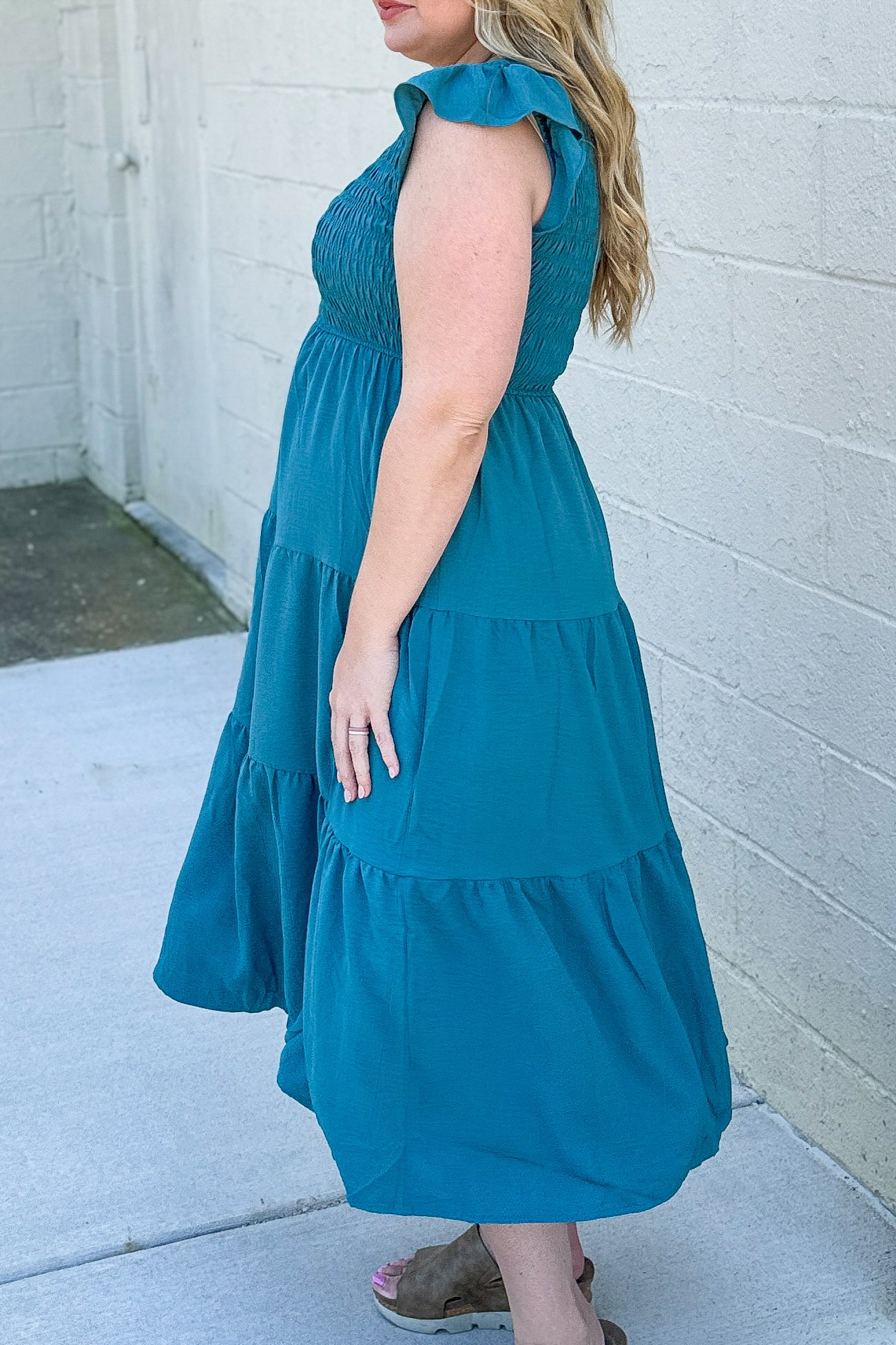 You Look Like You Love Me Dress, Teal