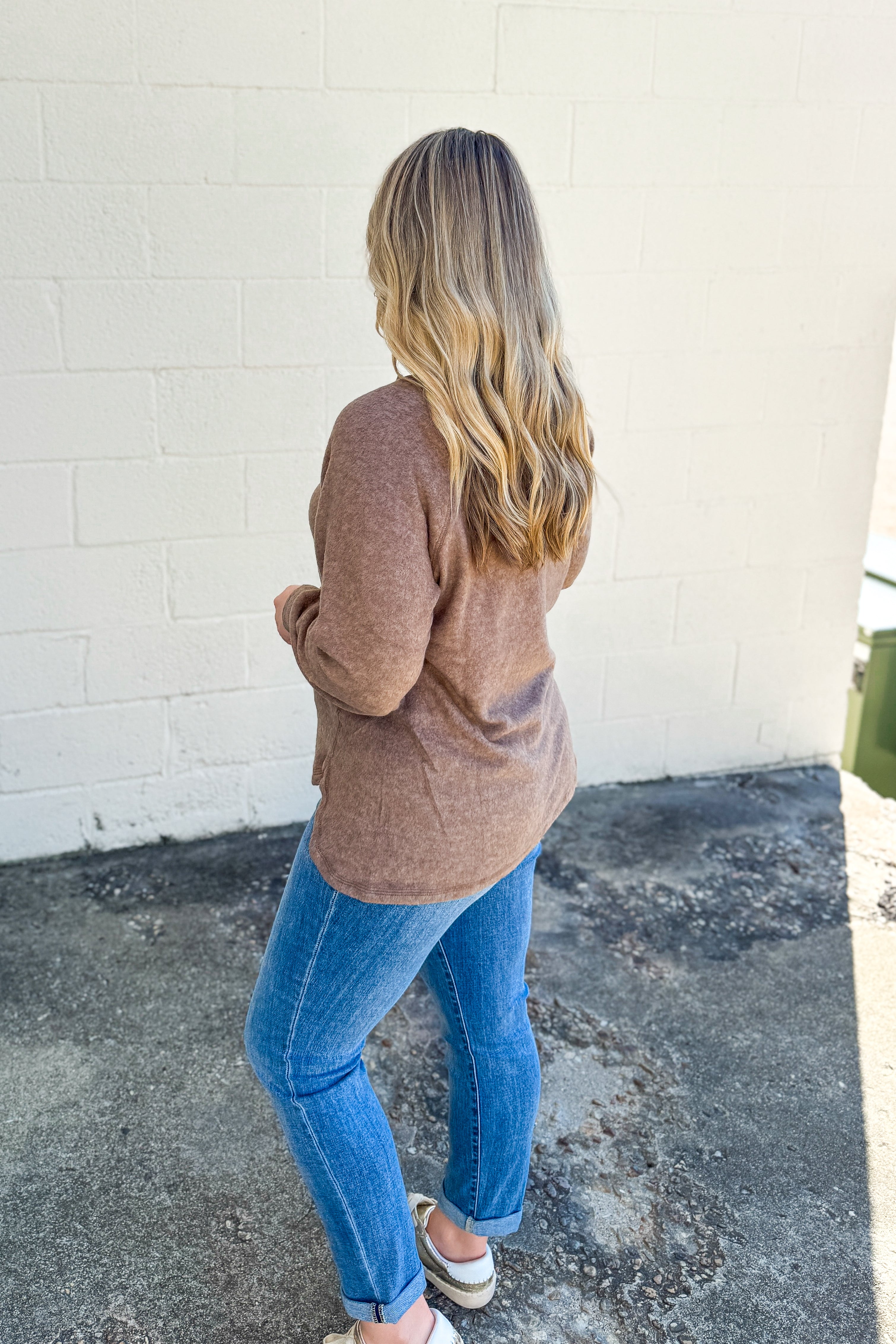 Comfy Stroll Pullover Top, Mocha