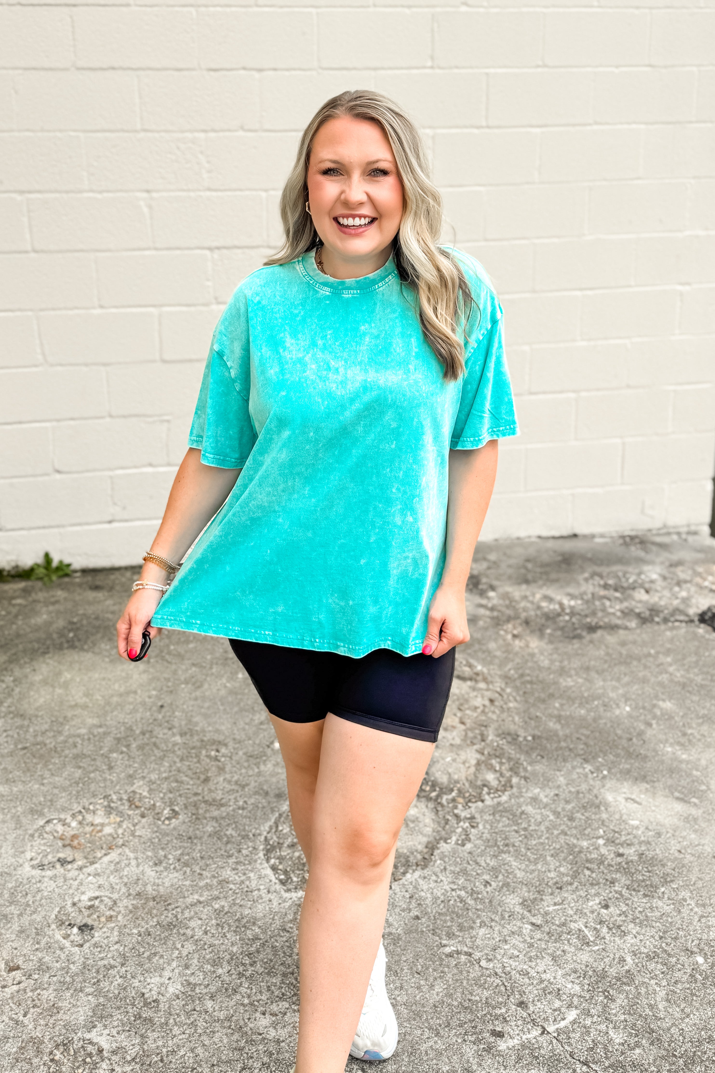 Collins Mineral Wash Top, Turquoise
