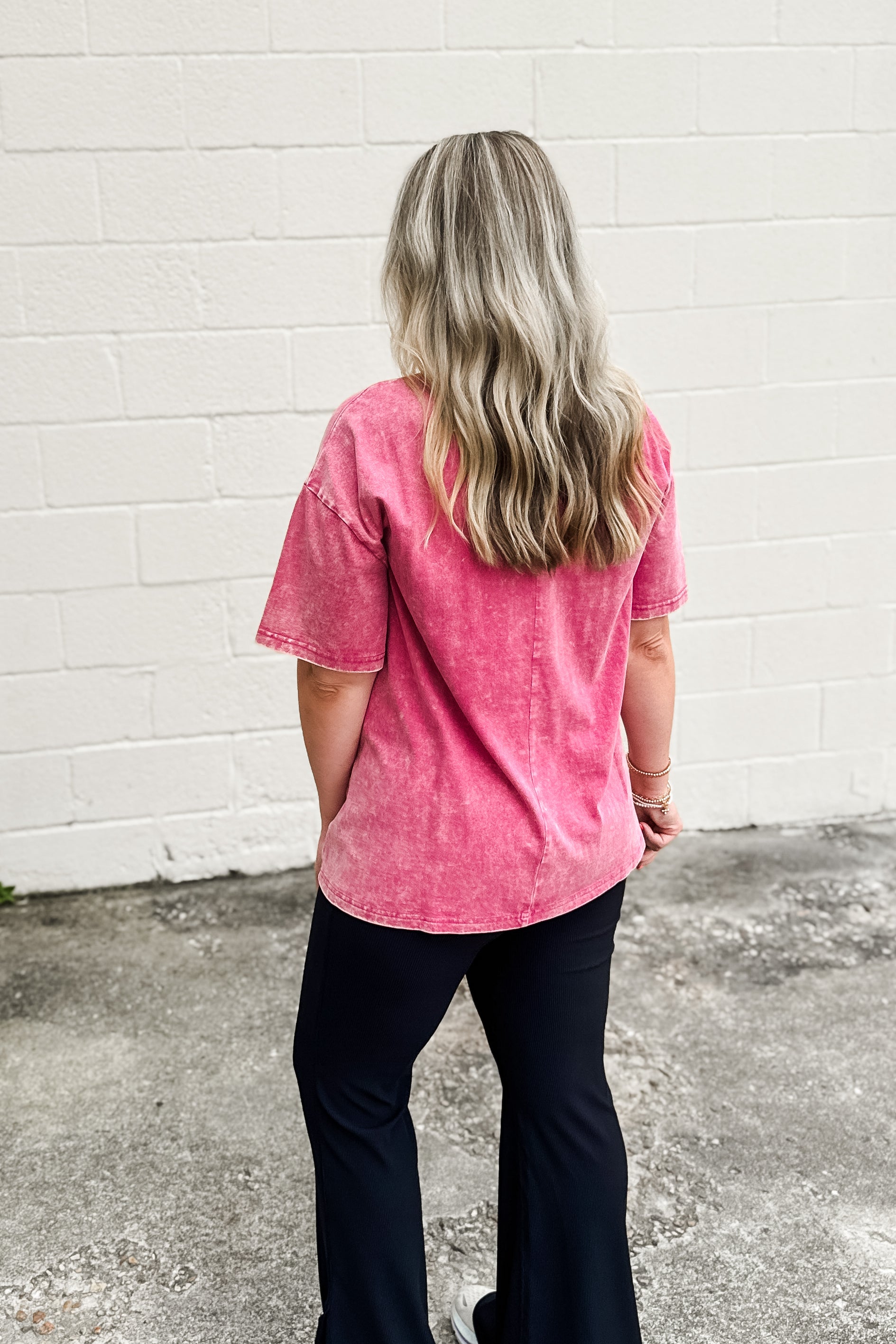 Collins Mineral Wash Top, Ash Pink