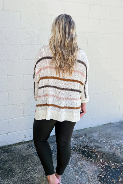 Here For Fall Stripe Sweater