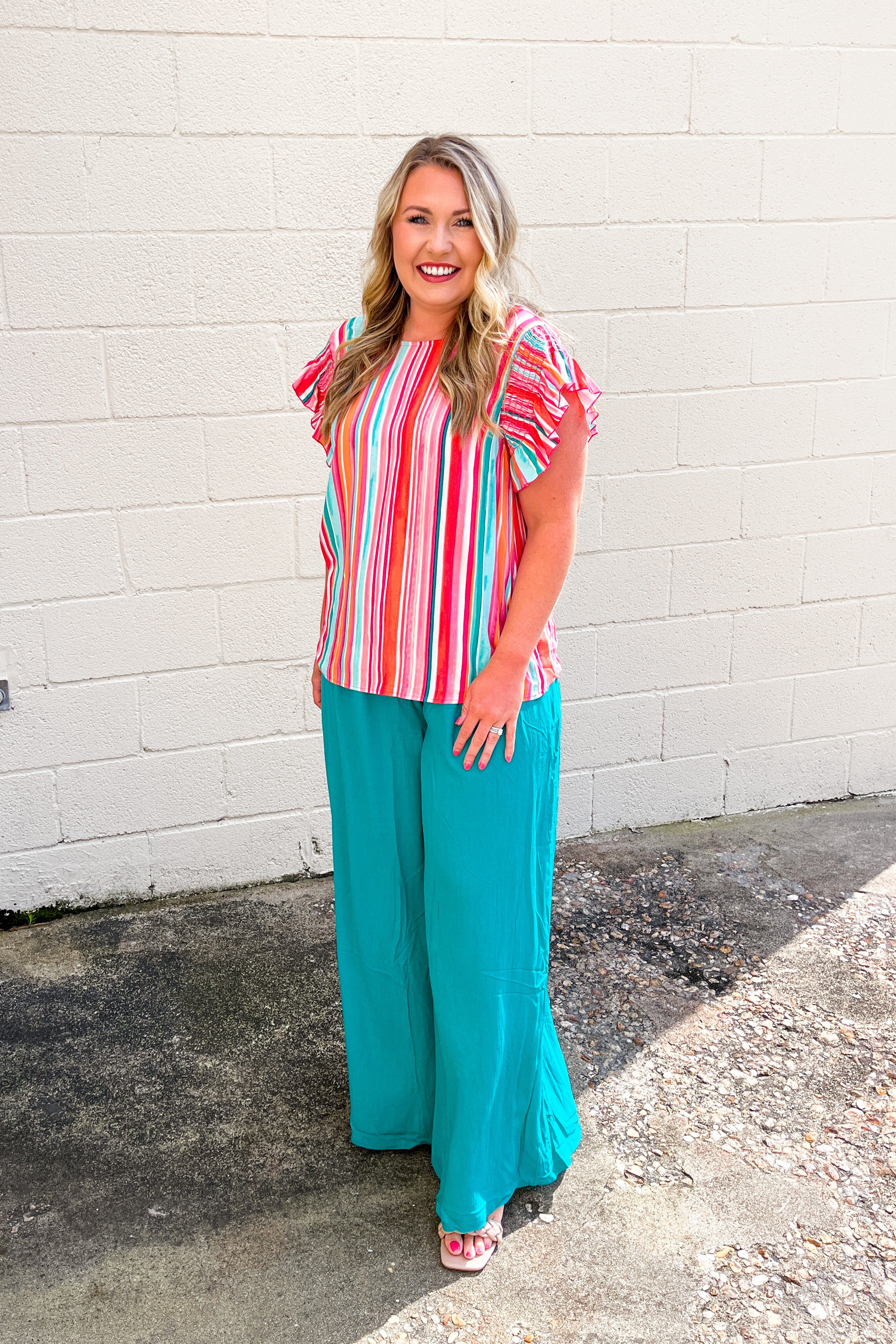 High On Summertime Striped Top