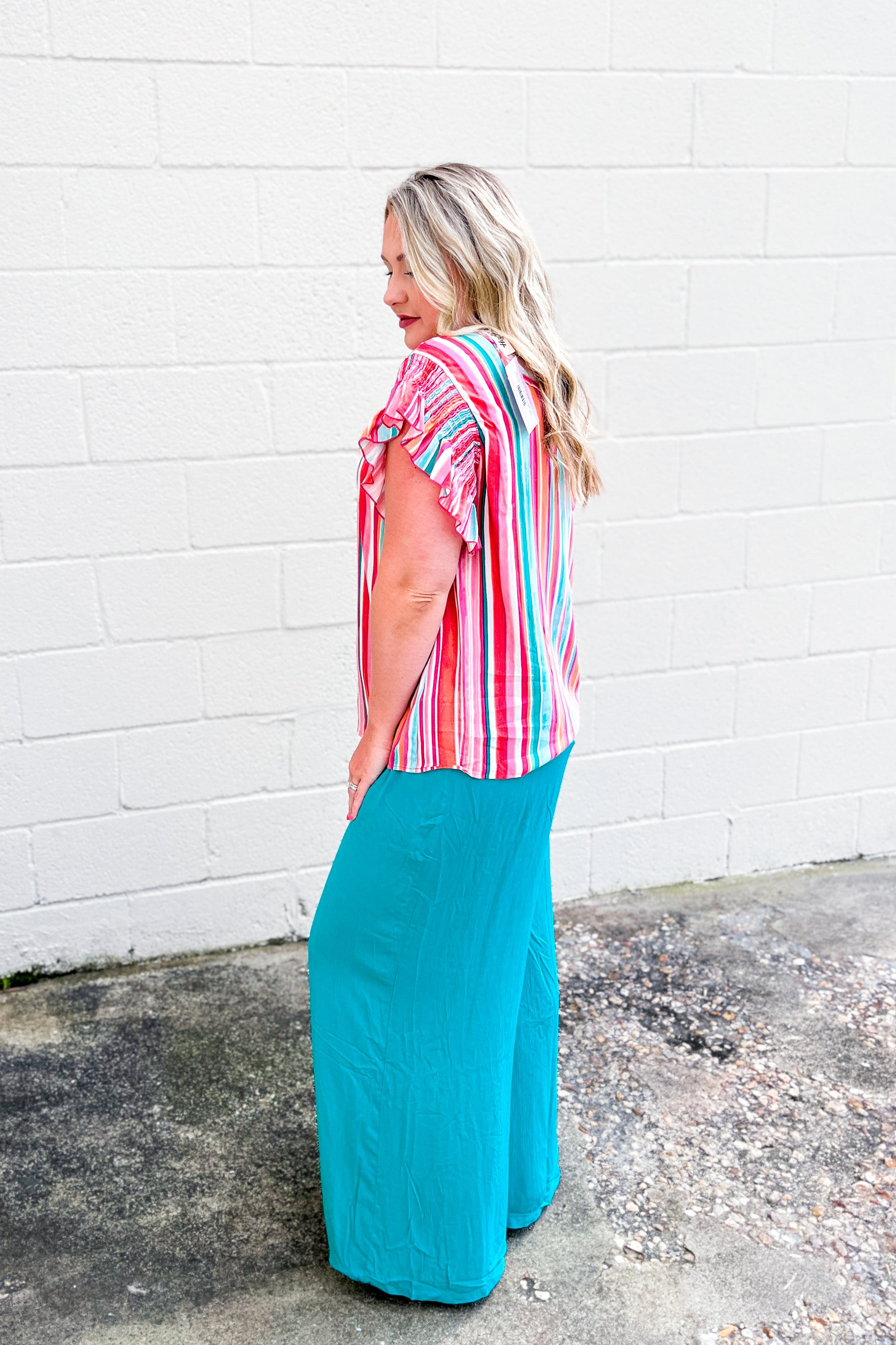 High On Summertime Striped Top