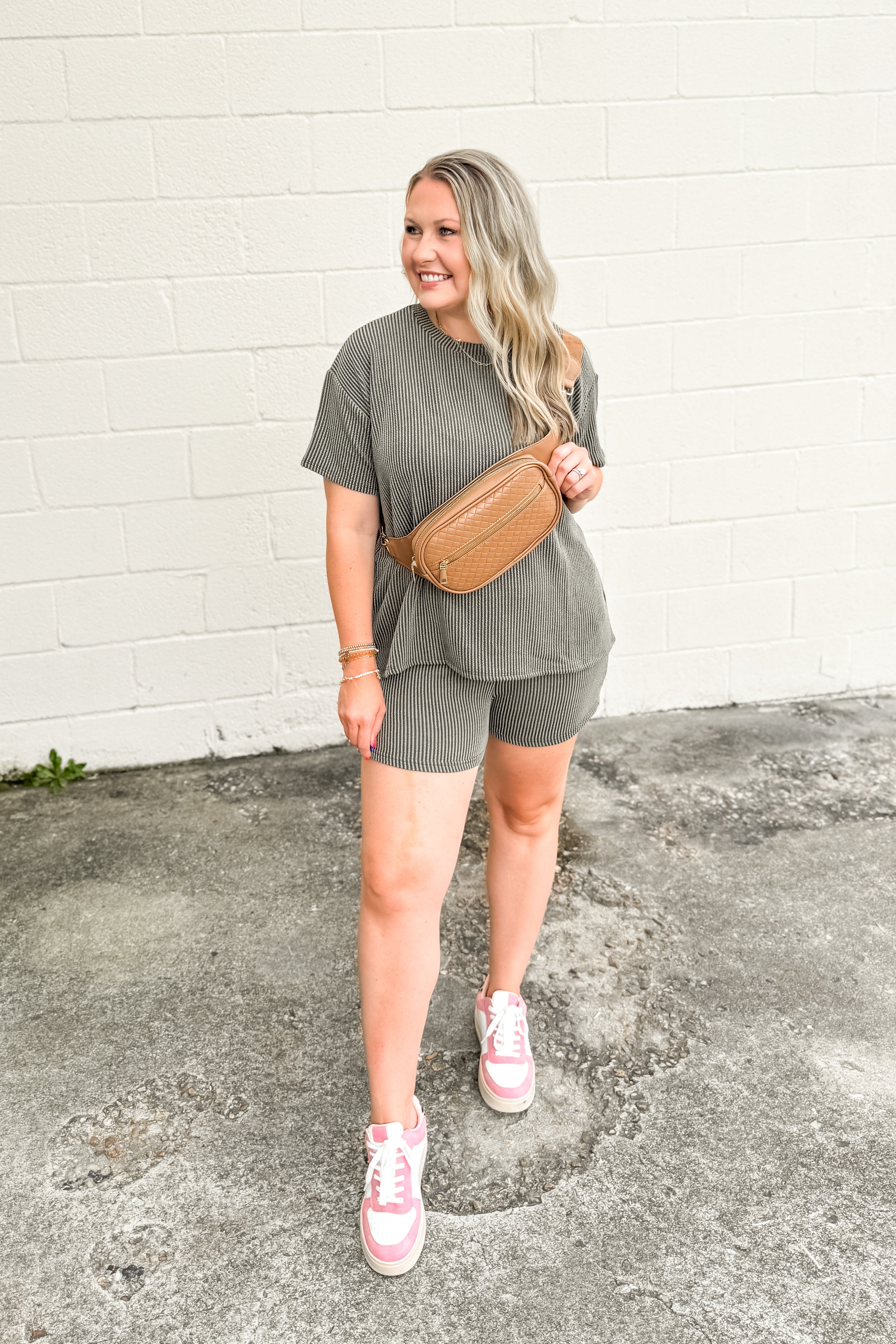 Sadie Kate Crossbody Bum Bag, Light Brown