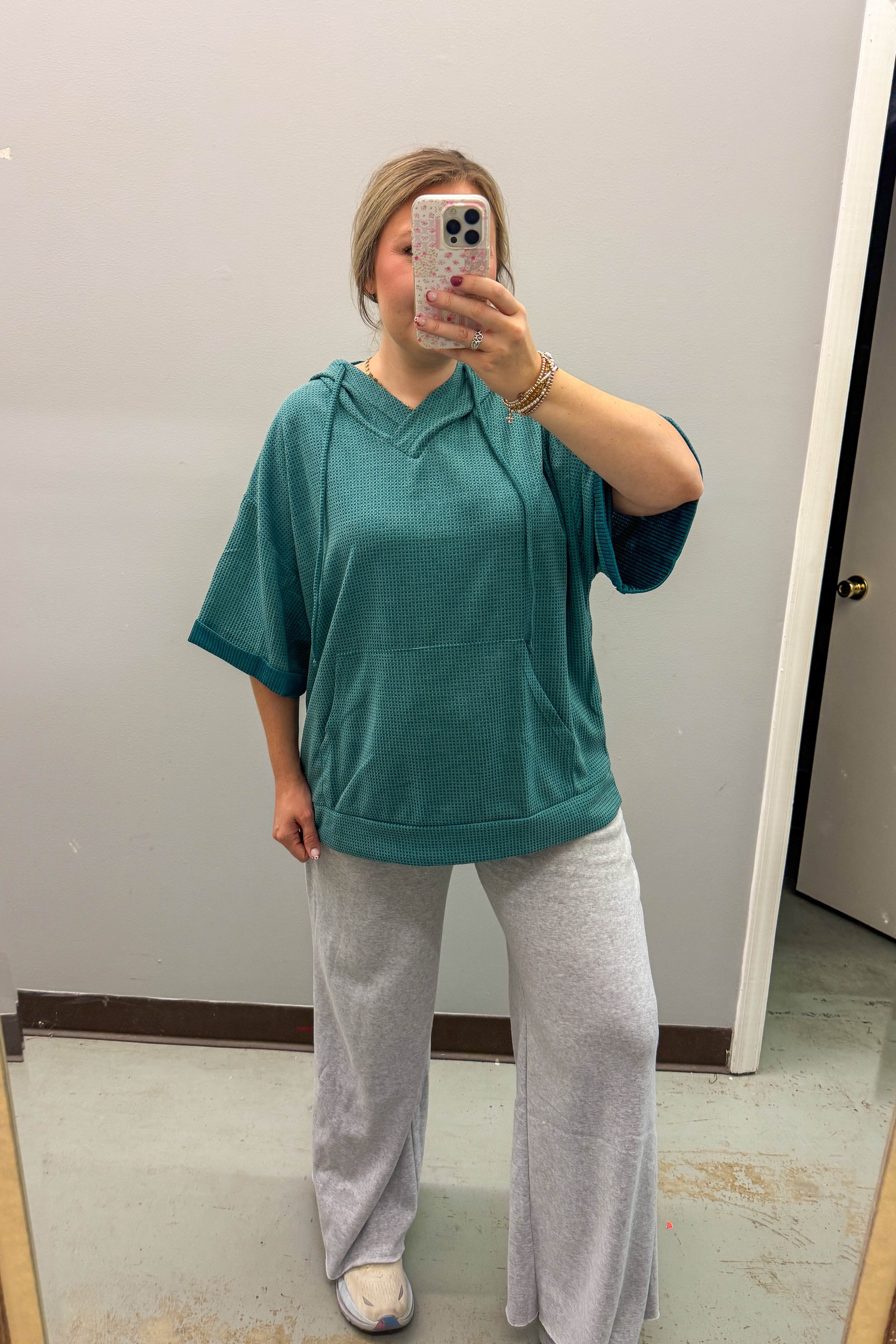 Cozy Up Hooded Top, Jewel Green
