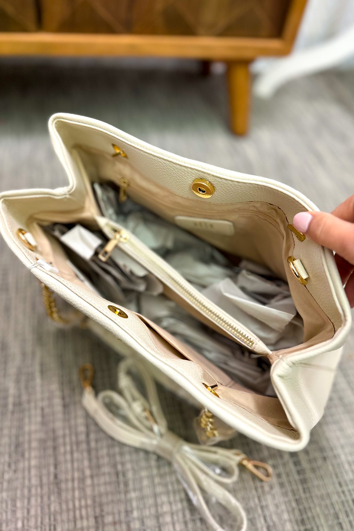 Blair Tote, Cream