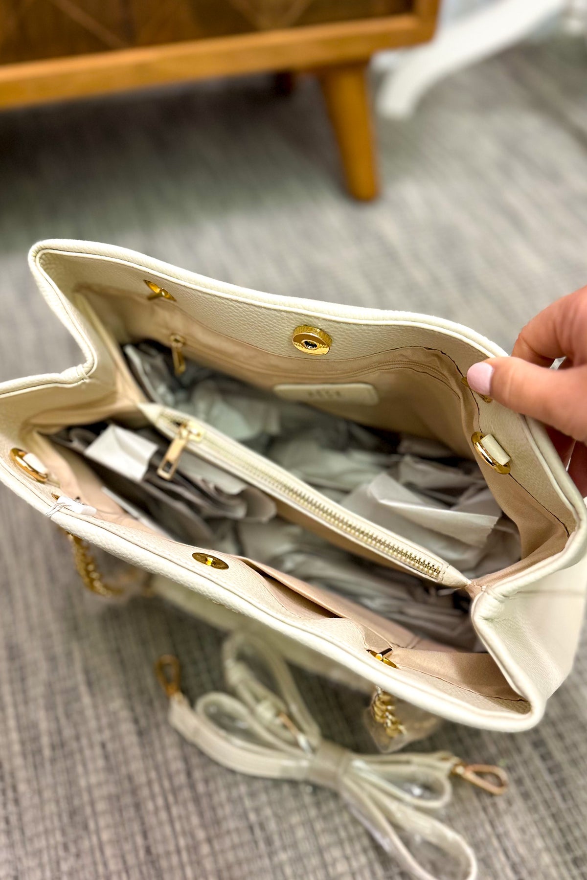 Blair Tote, Cream