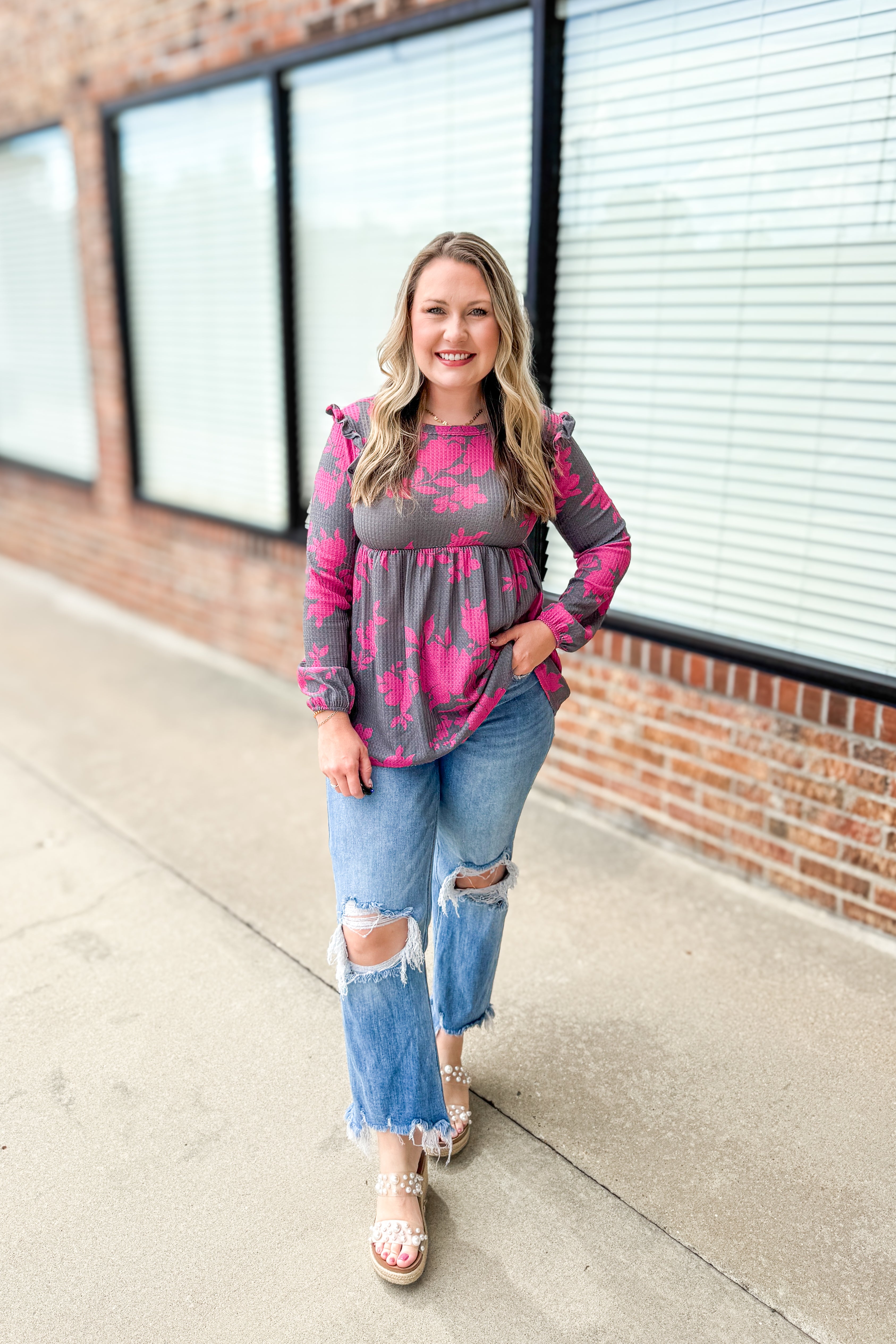 Darling Petals Floral Babydoll Top