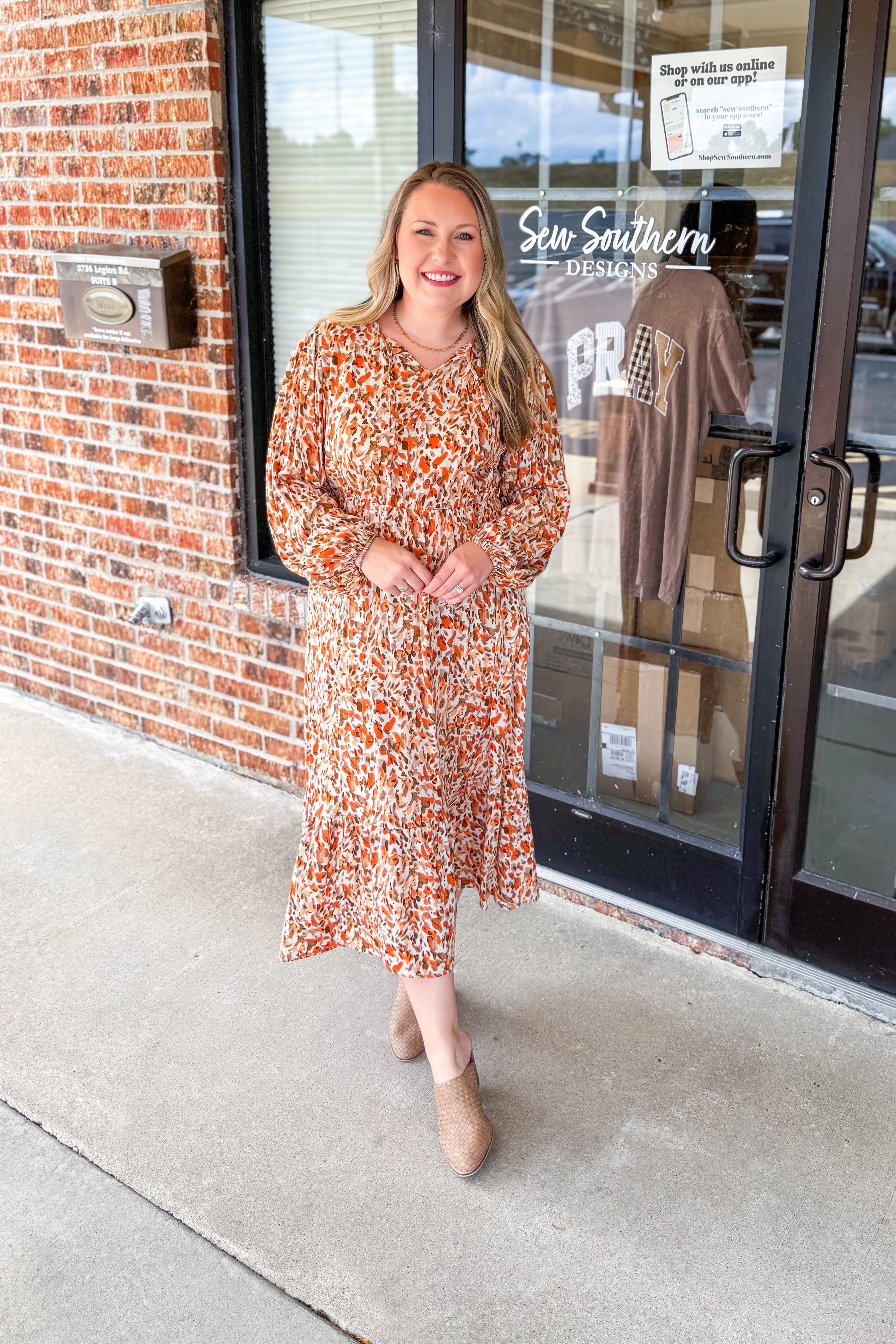Autumn Meadow Midi Dress