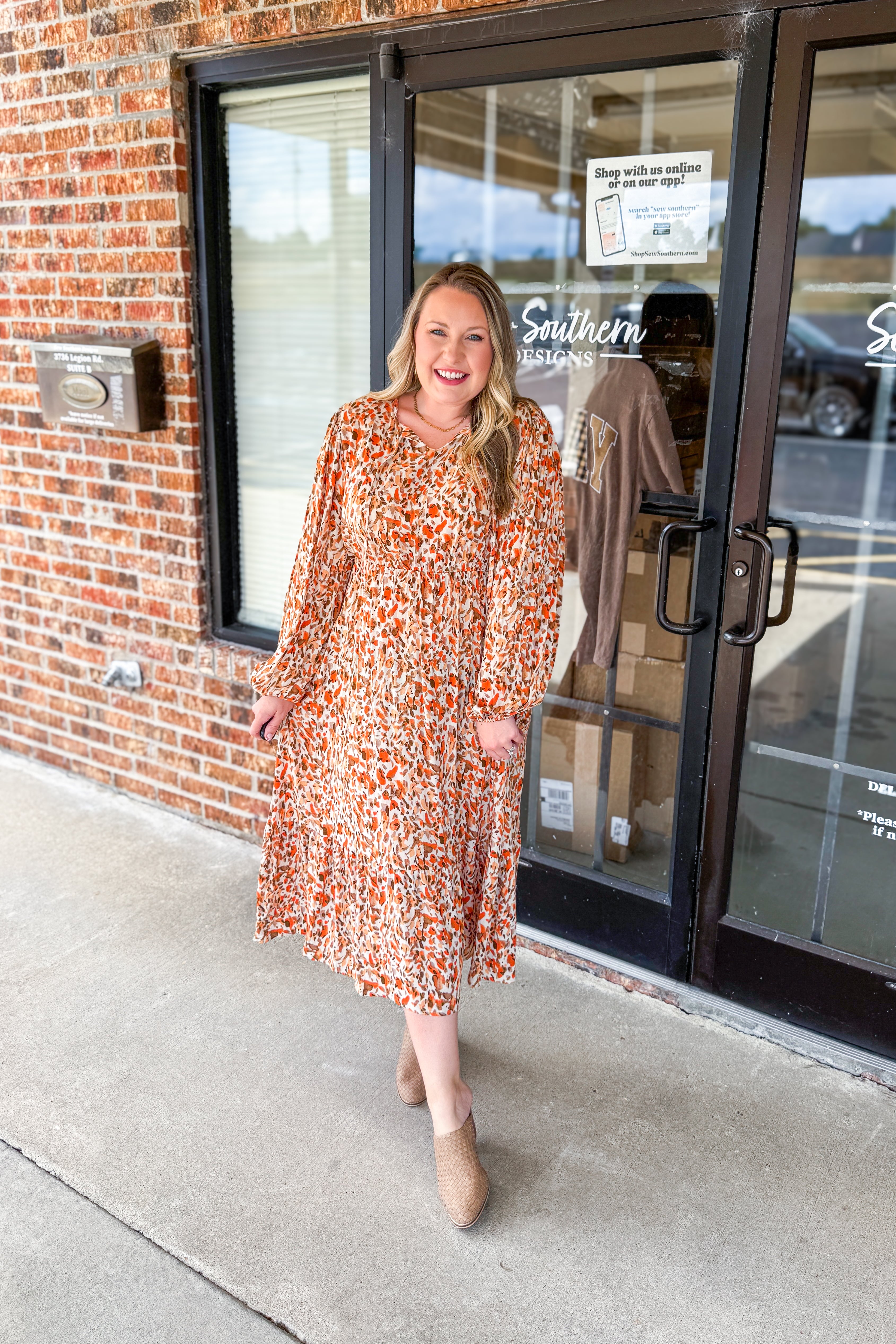Autumn Meadow Midi Dress