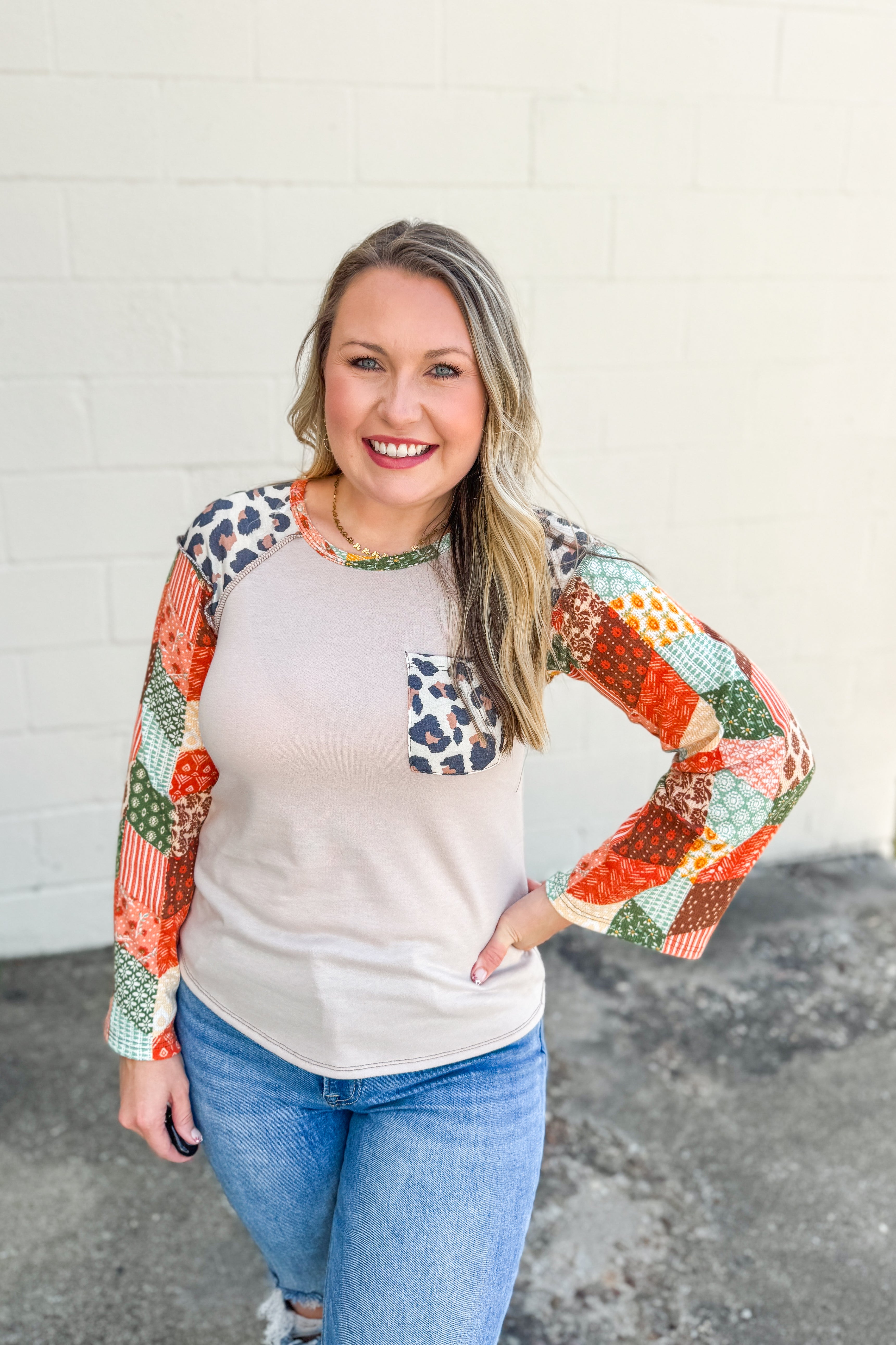 Wild Mix Patchwork Top