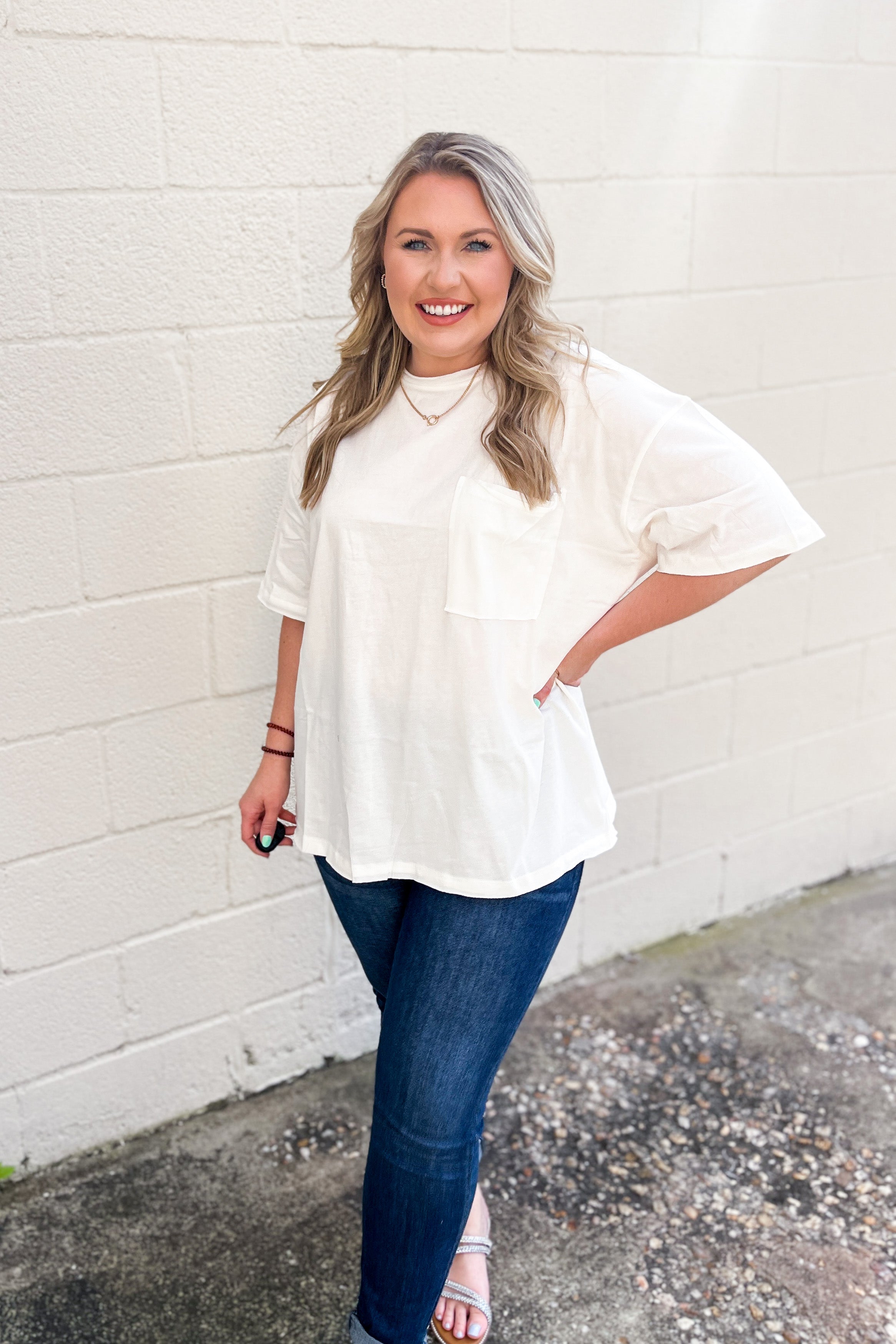 RESTOCK | Emma Oversized Boyfriend Top, Ivory