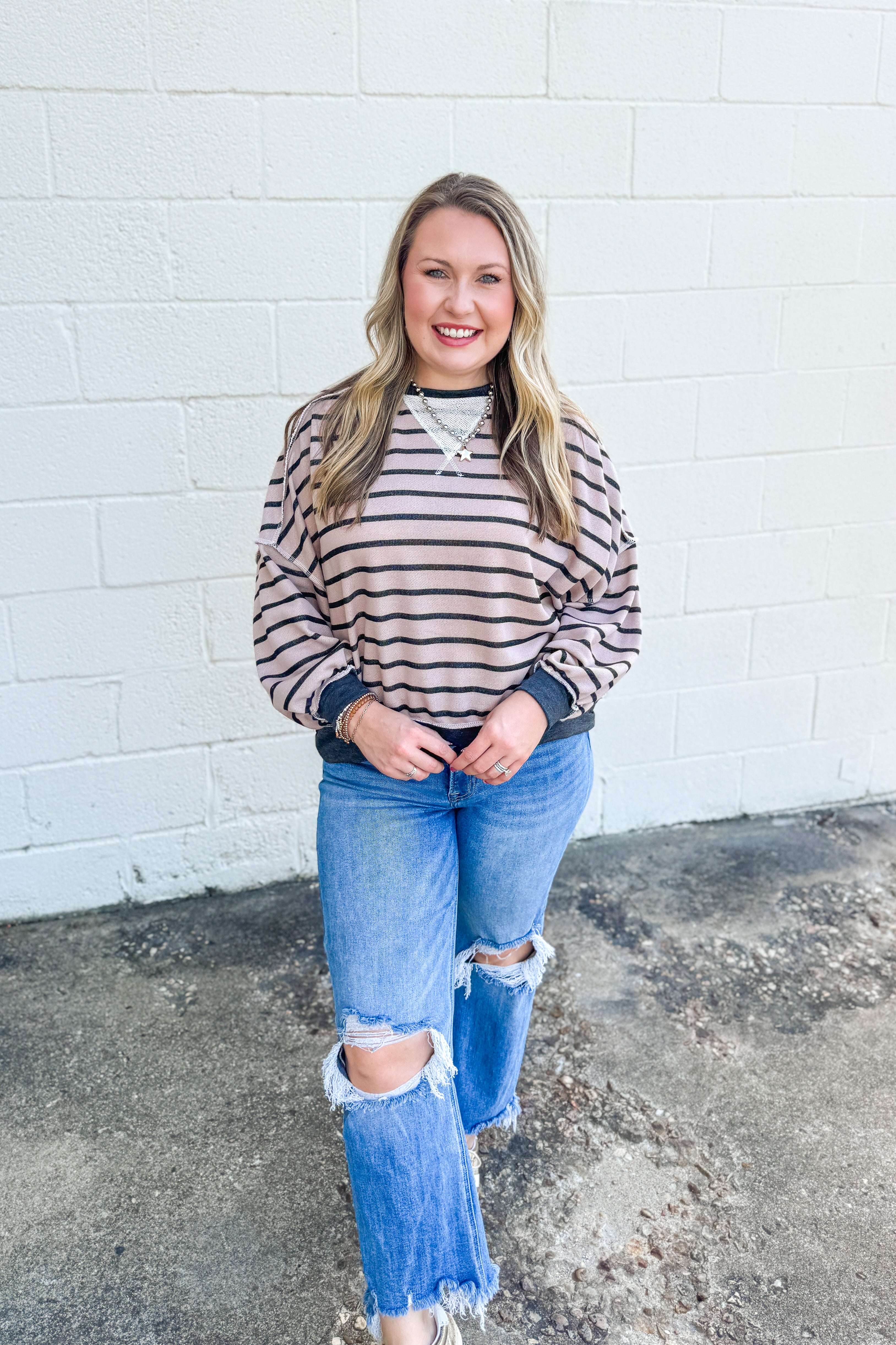 Cozy Classic Stripes Pullover Top