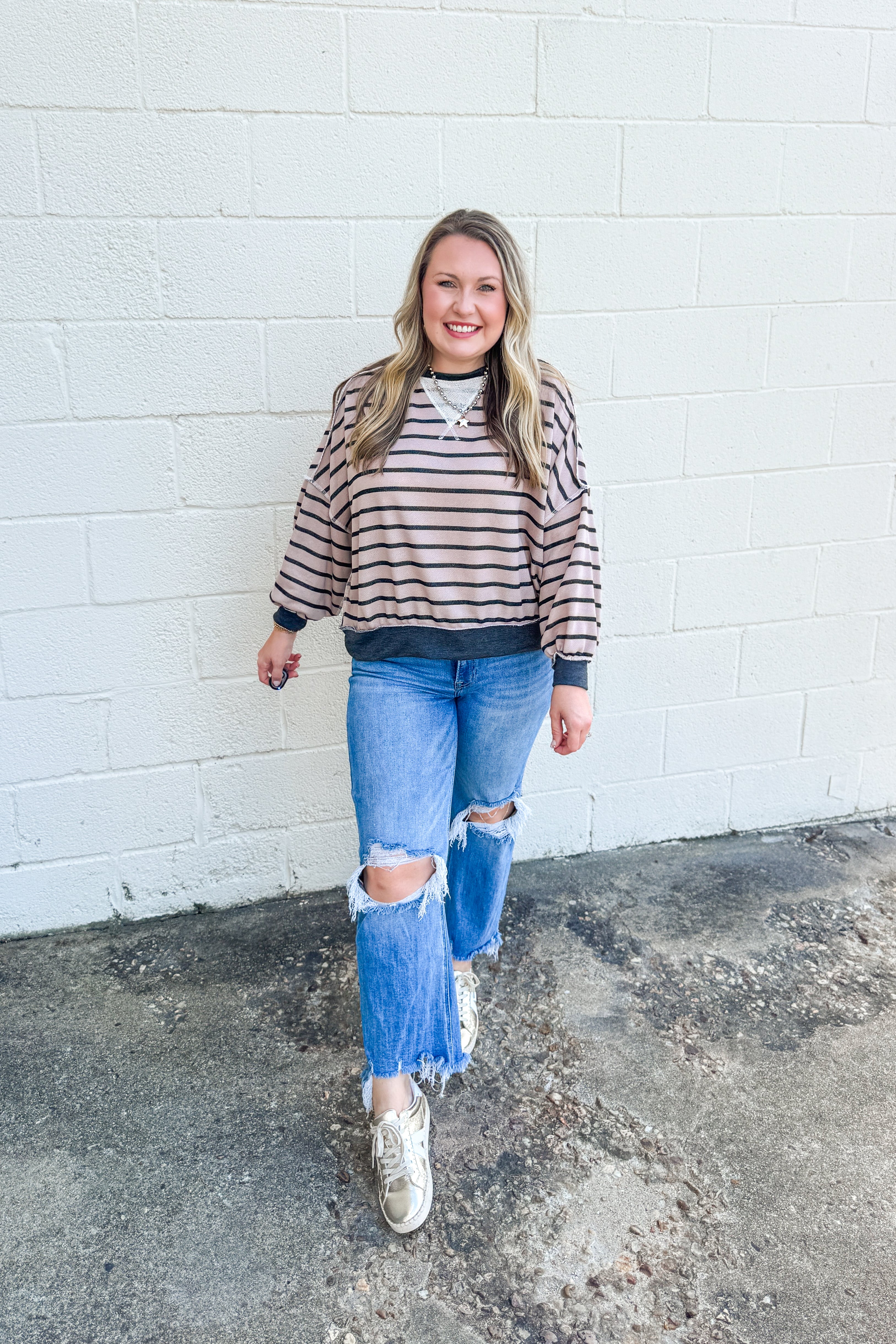 Cozy Classic Stripes Pullover Top