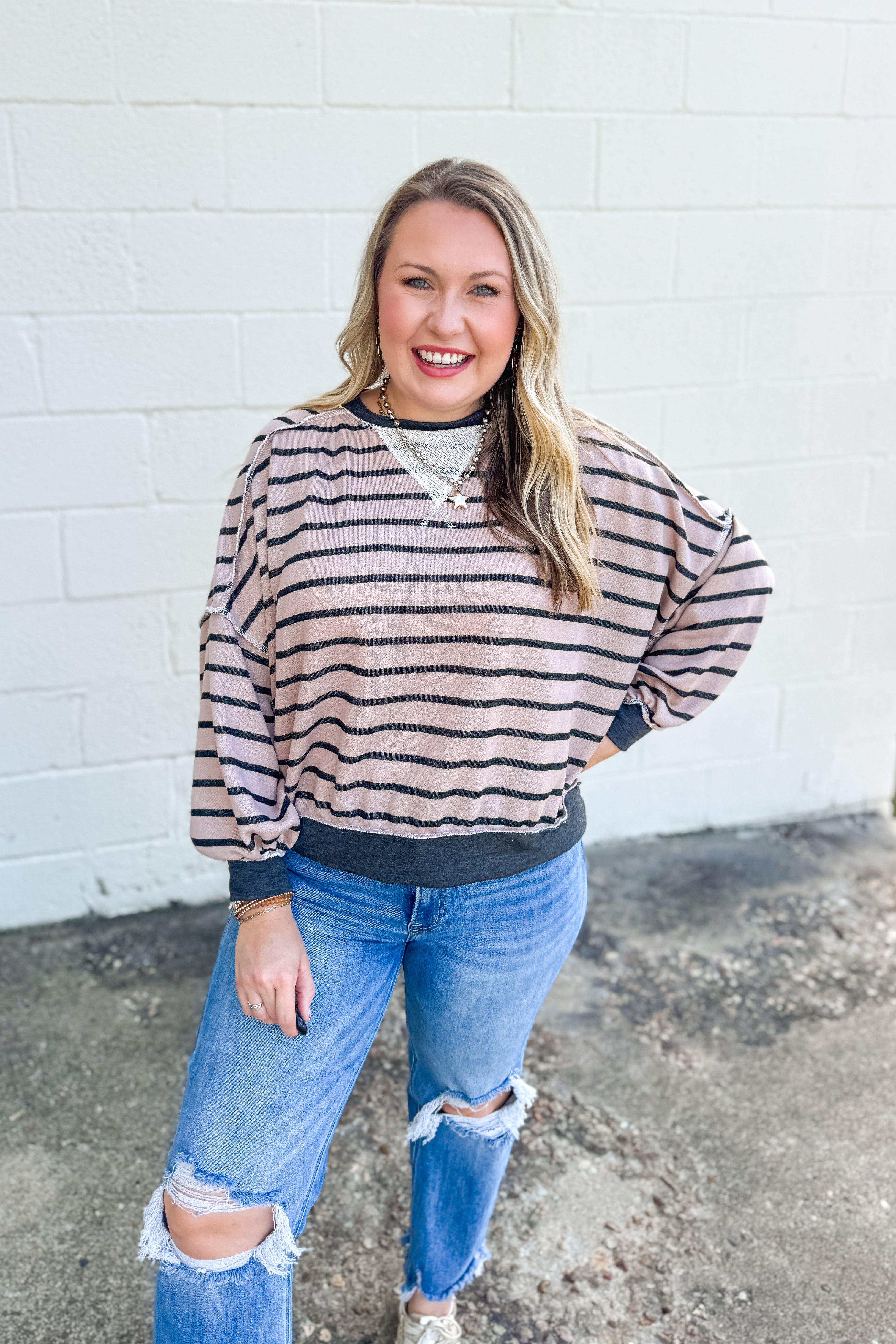 Cozy Classic Stripes Pullover Top