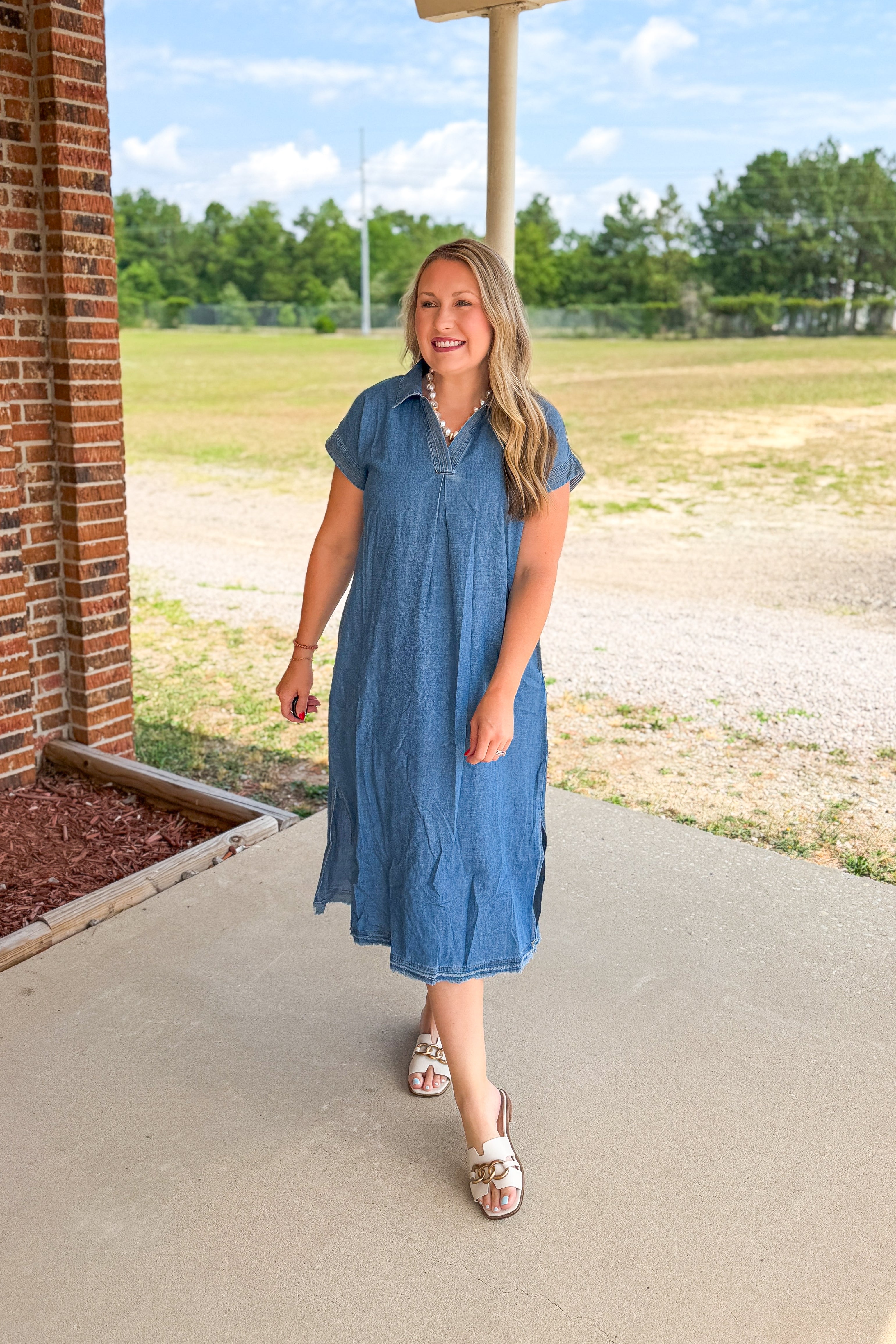 Blue Jean Baby Denim Midi Dress