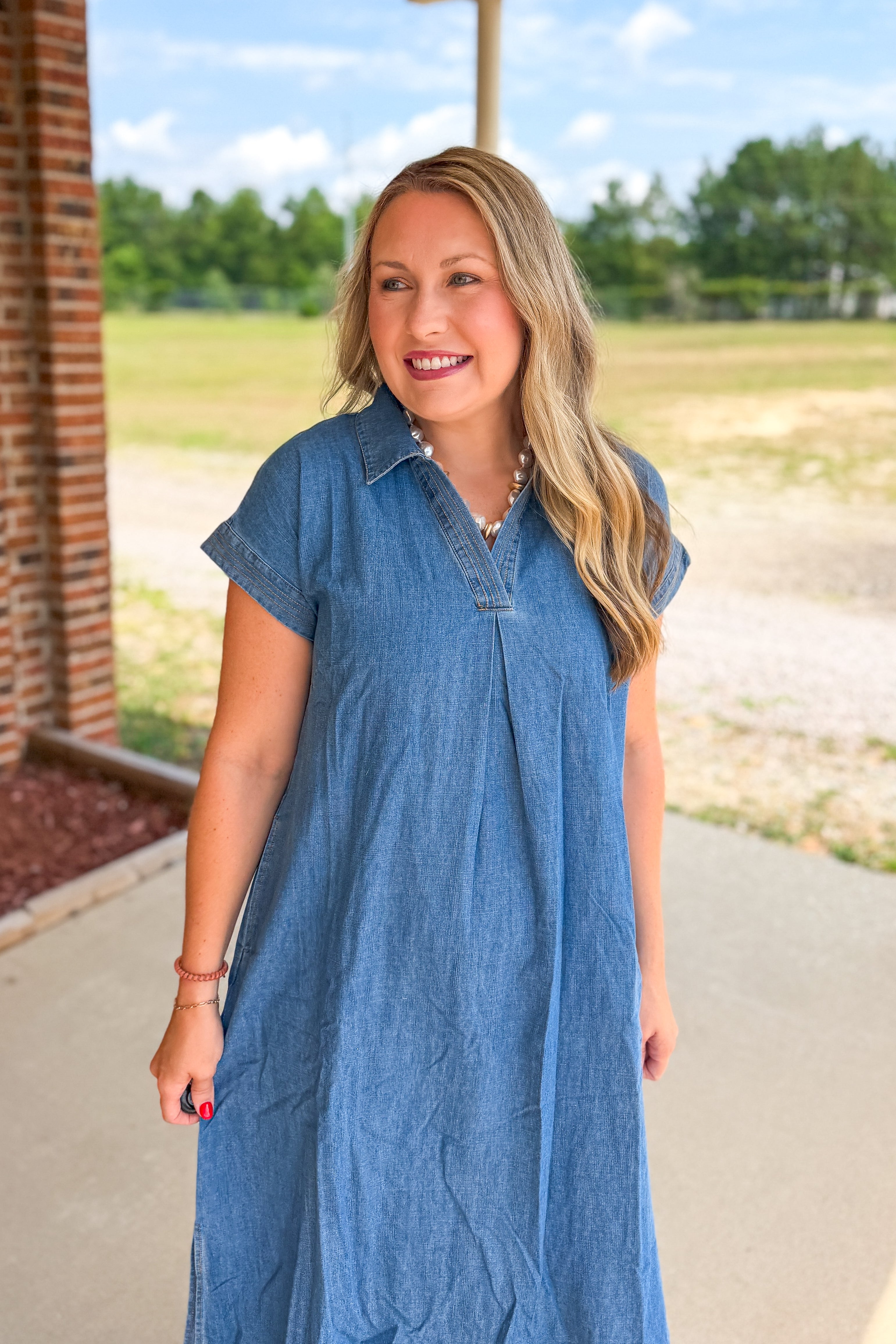 Blue Jean Baby Denim Midi Dress