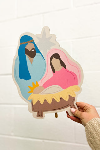 Patterned Topper, Mary & Joseph