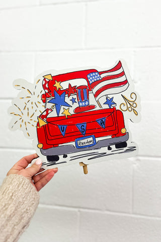 Patterned Topper, USA Truck