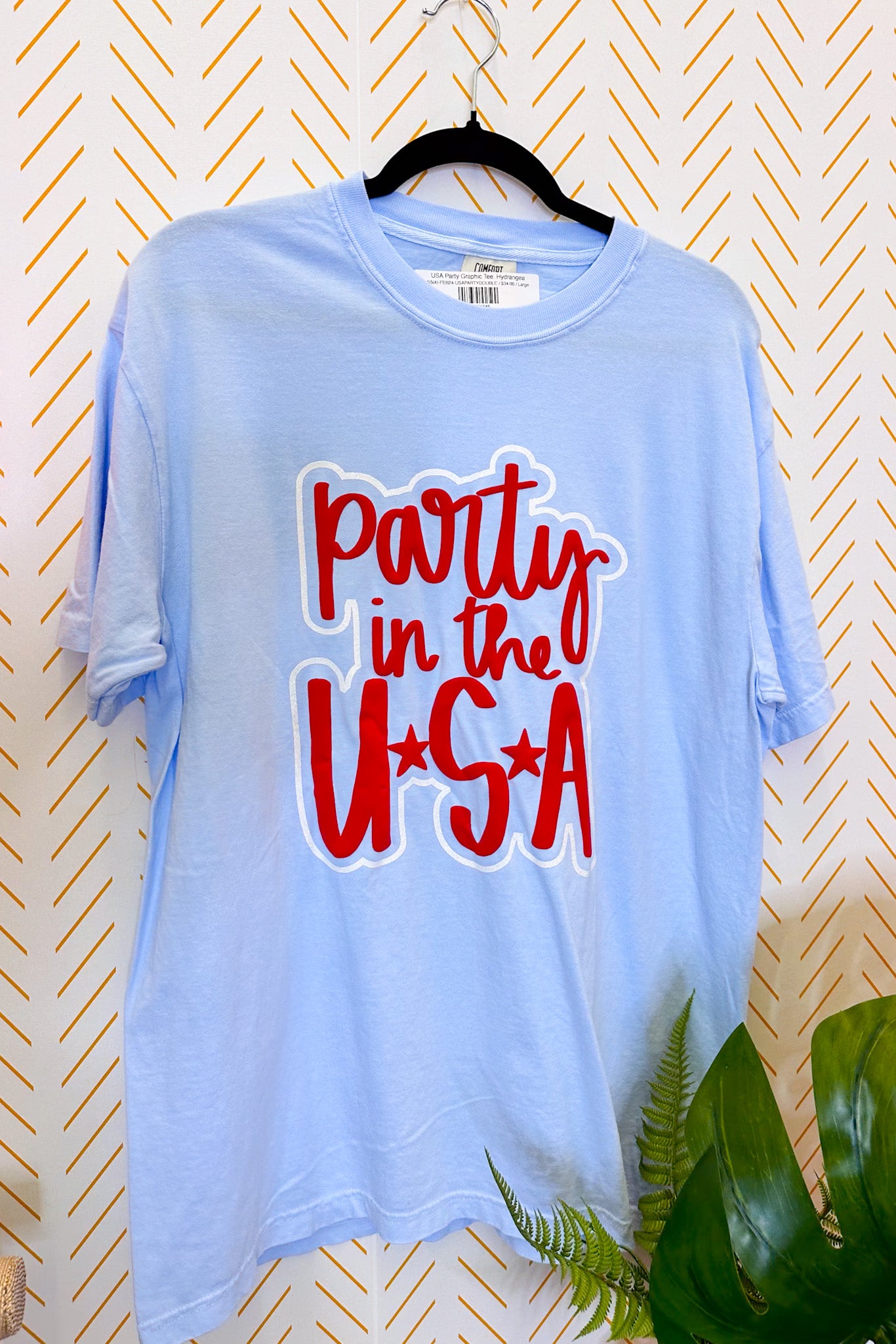 USA Party Graphic Tee, Hydrangea