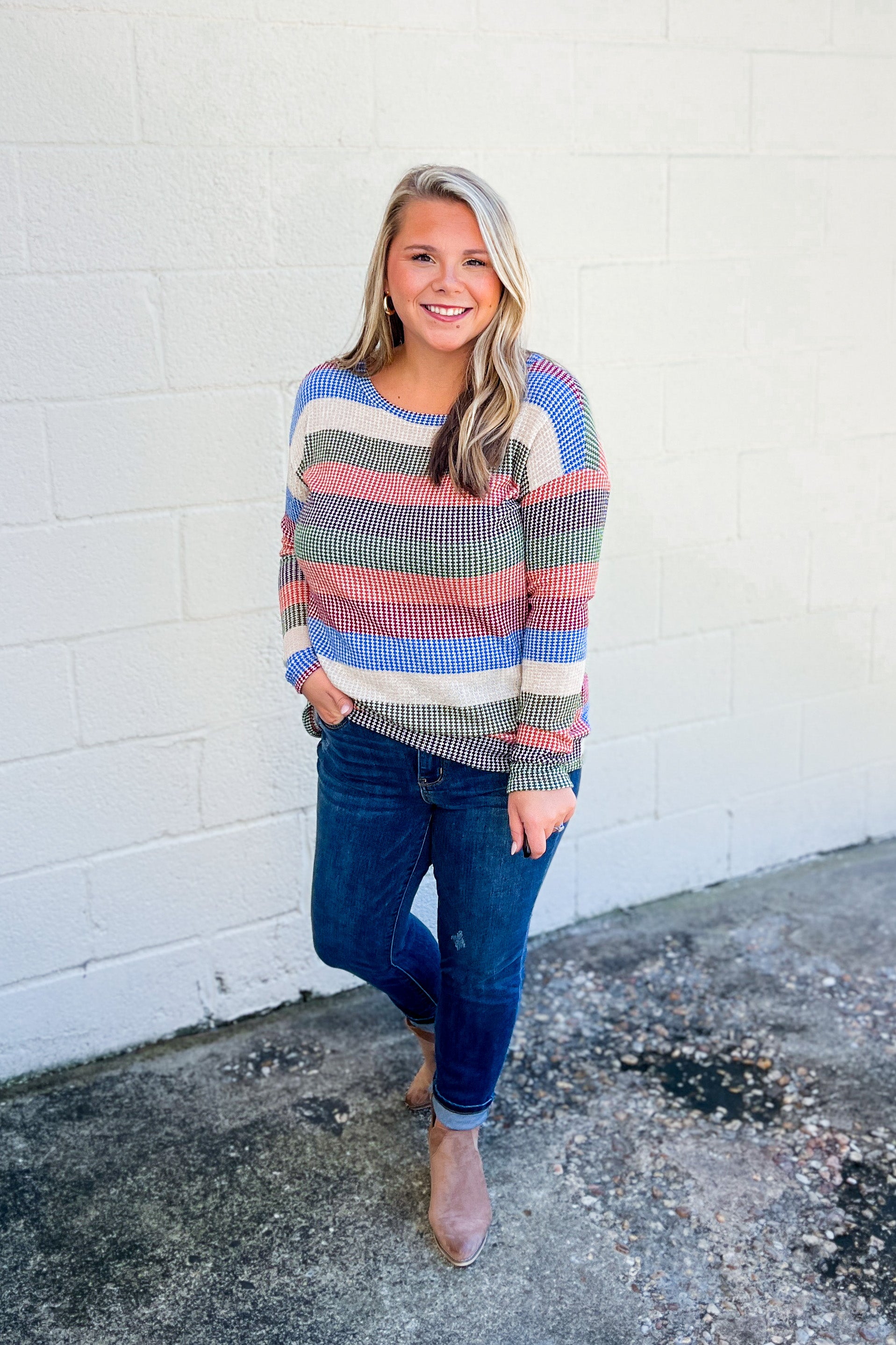 Reaching Out Stripe Top