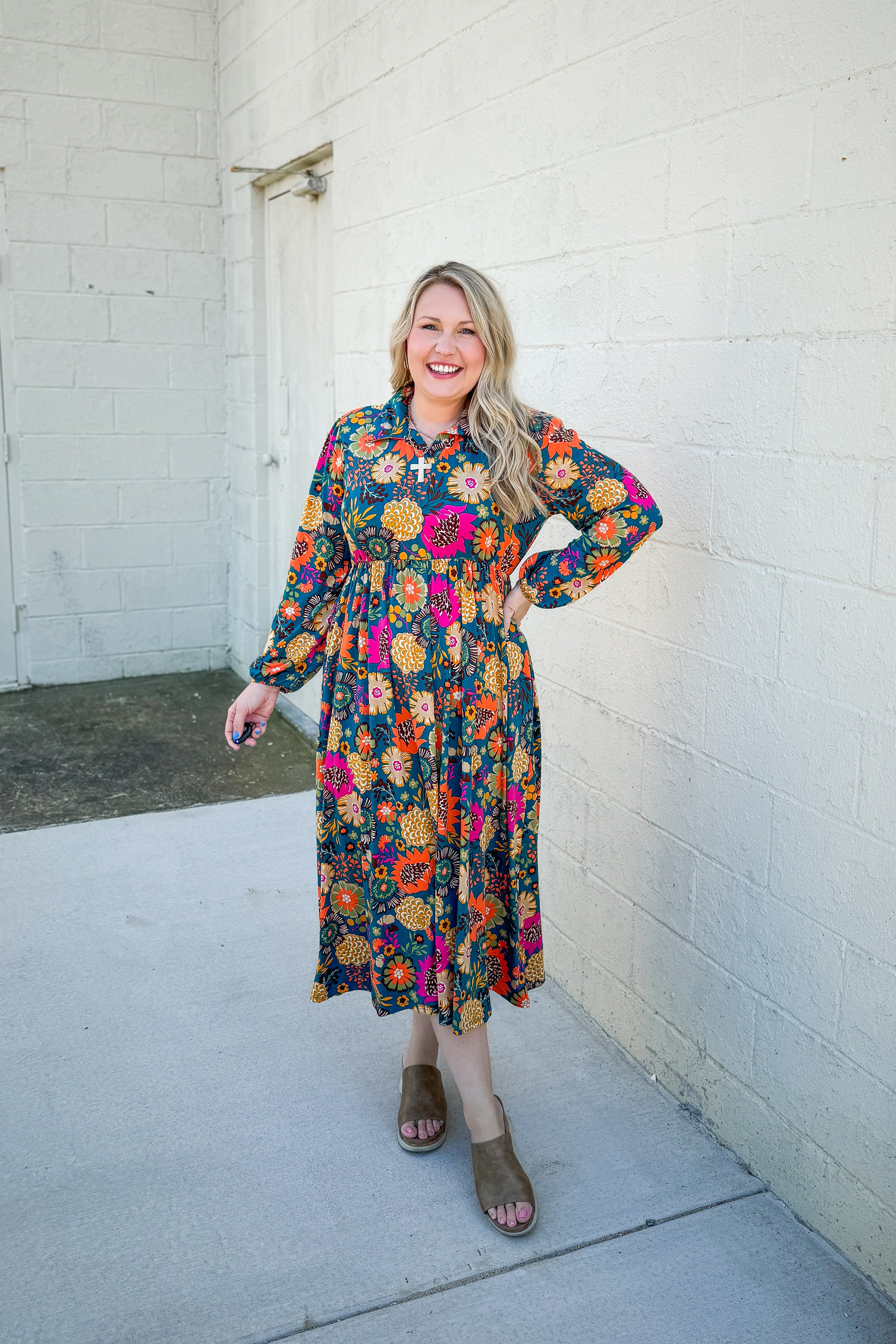 Lively Love Floral Midi Dress