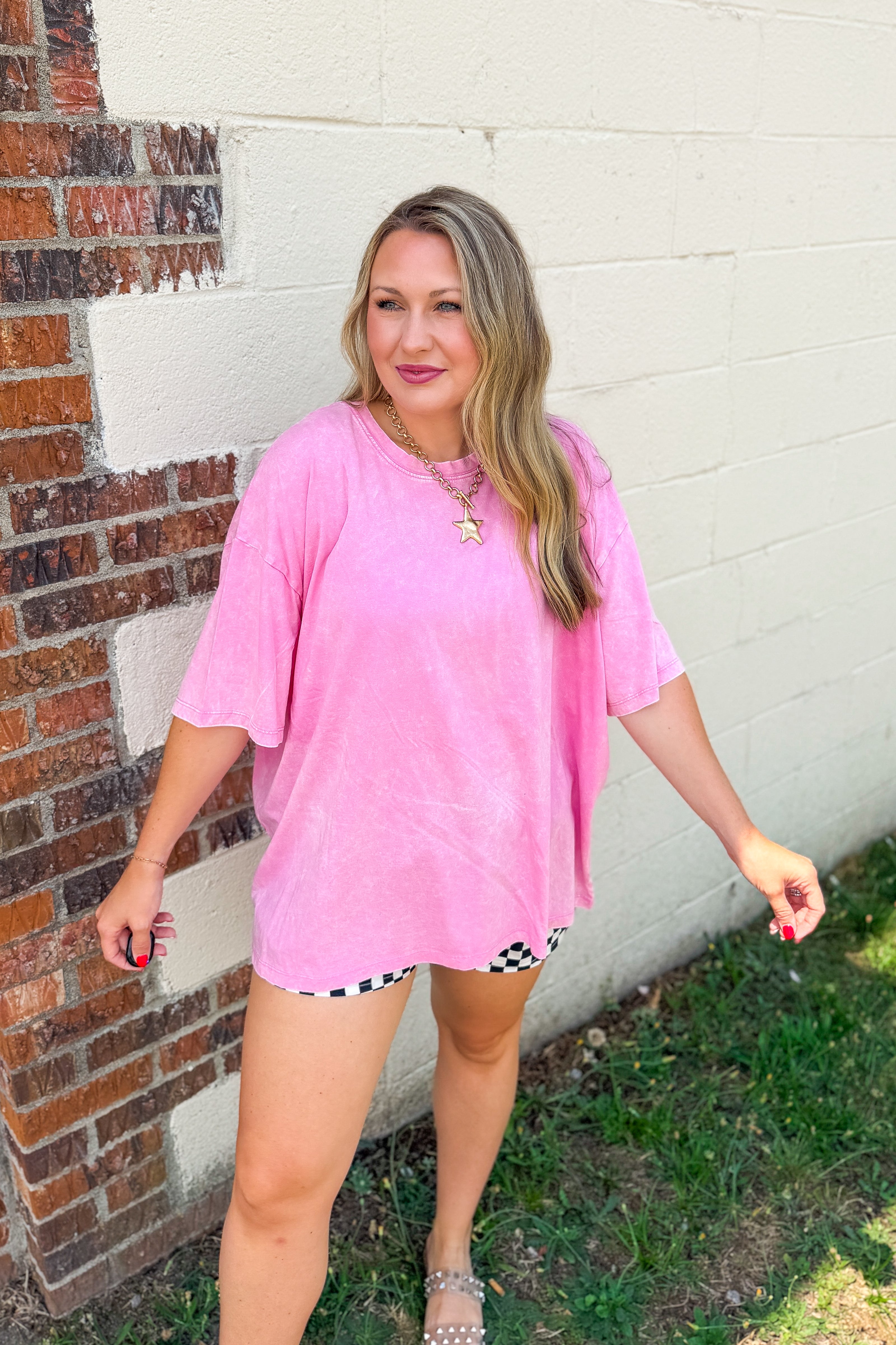RESTOCK | What You Are Oversized Acid Wash Top, Candy Pink