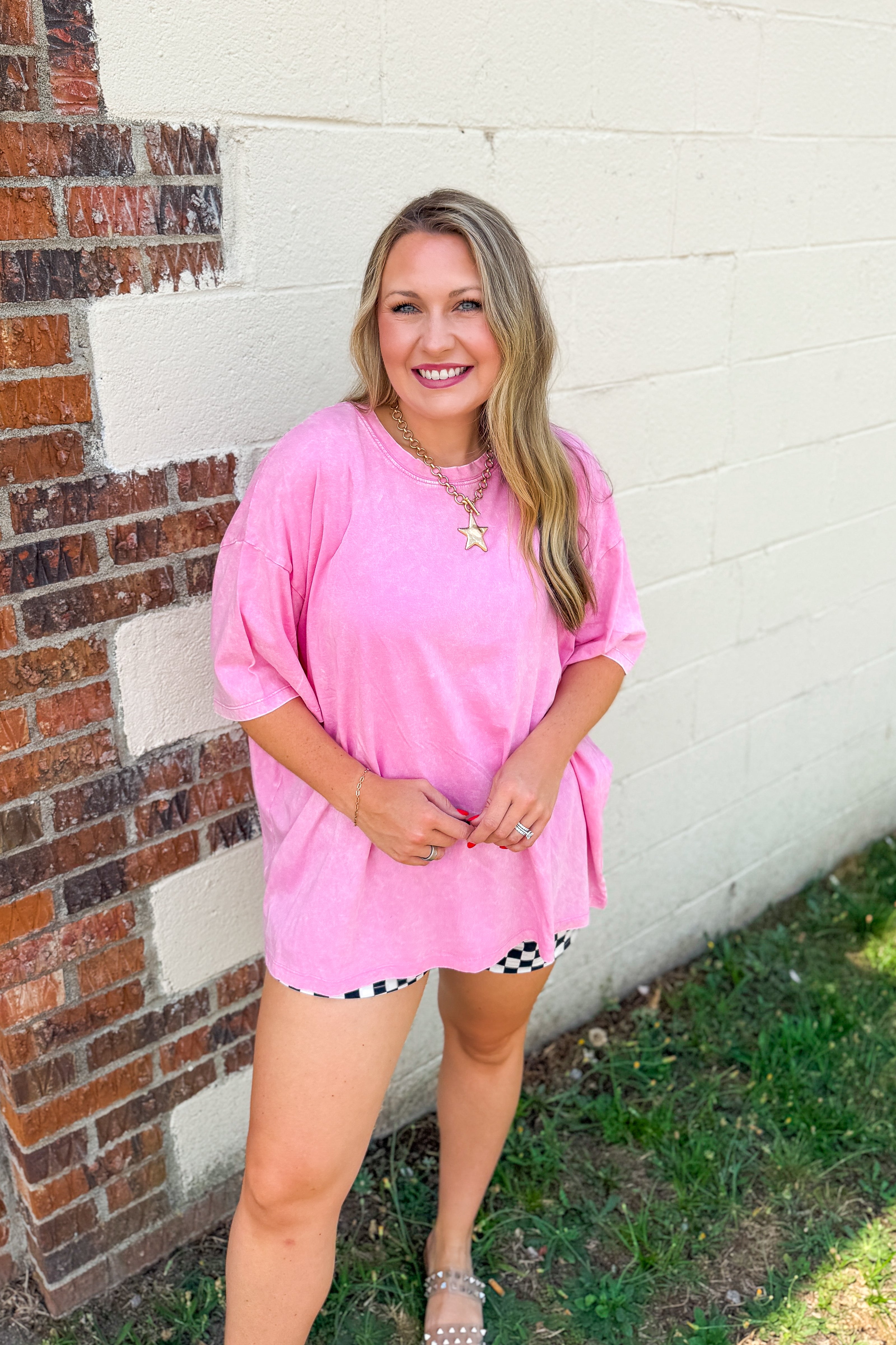 RESTOCK | What You Are Oversized Acid Wash Top, Candy Pink
