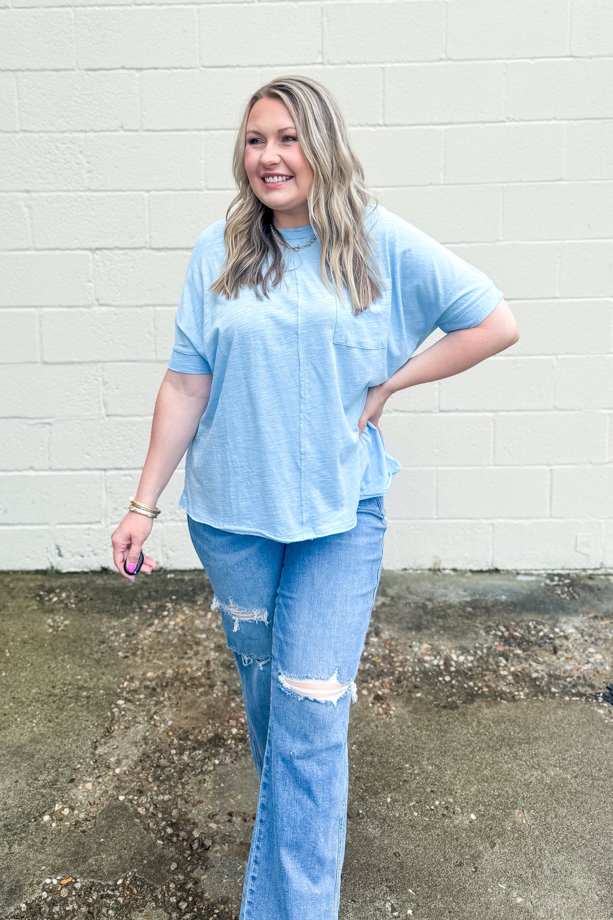 Everyday Mood Top, Light Blue