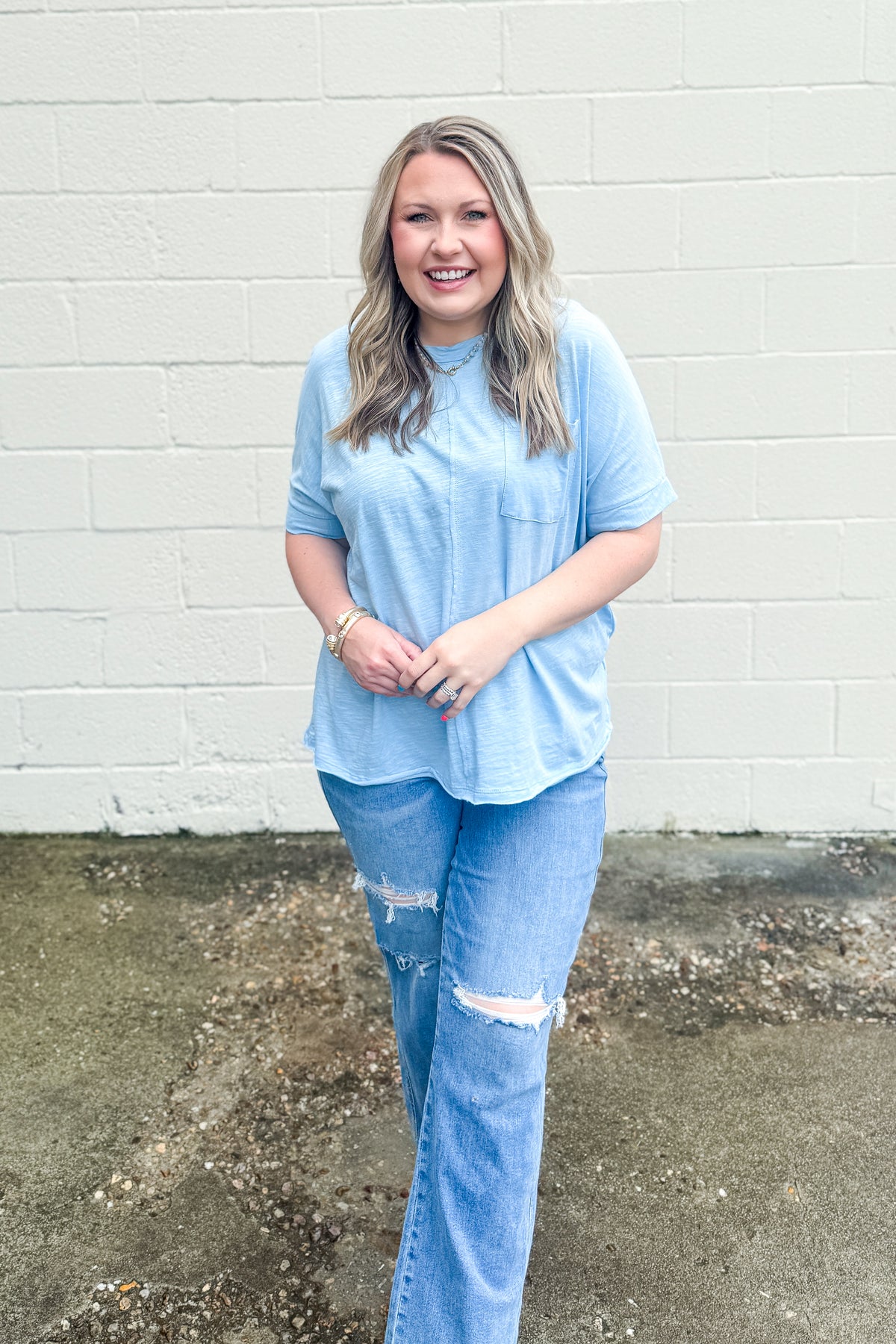 Everyday Mood Top, Light Blue