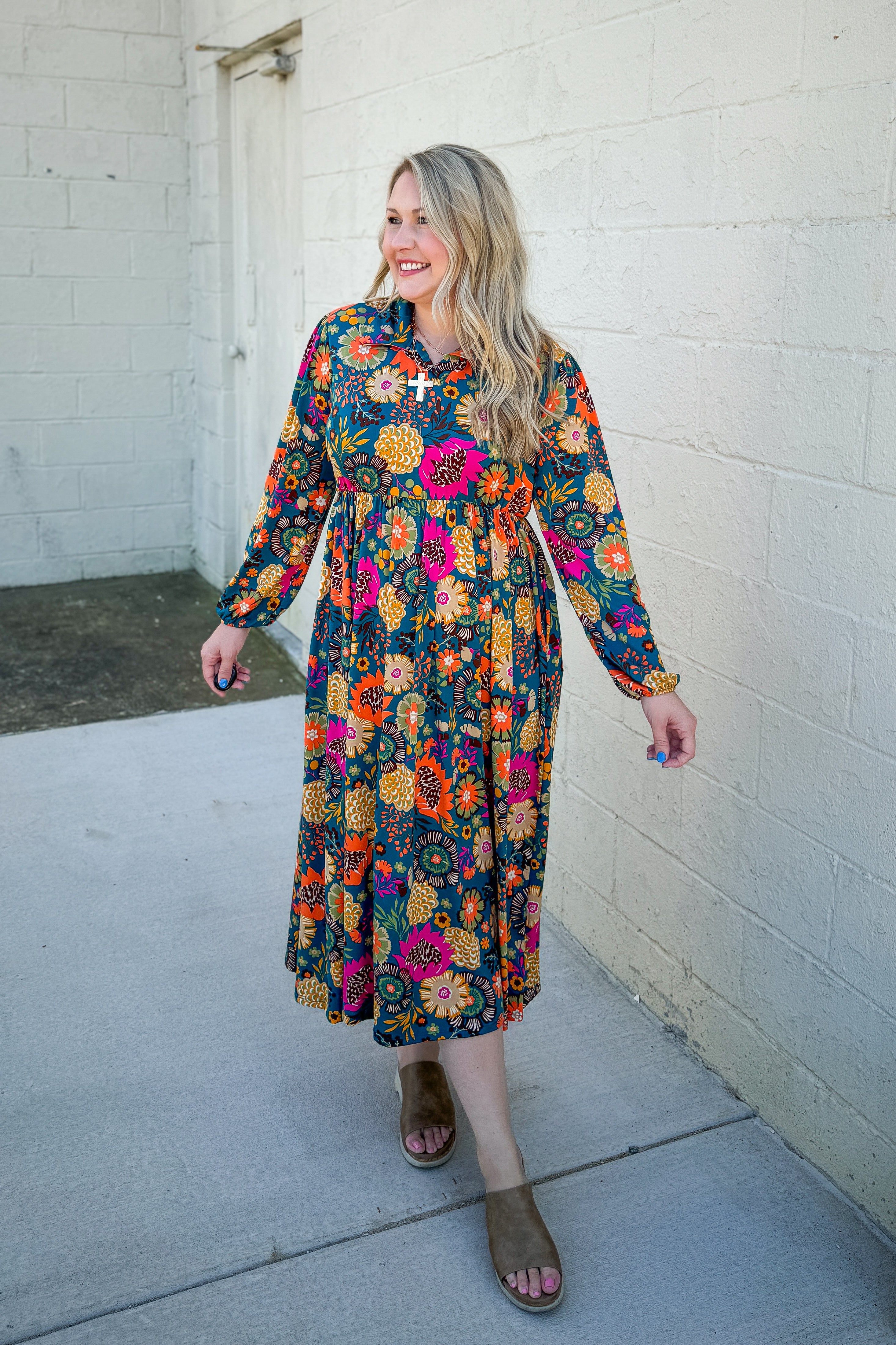 Lively Love Floral Midi Dress