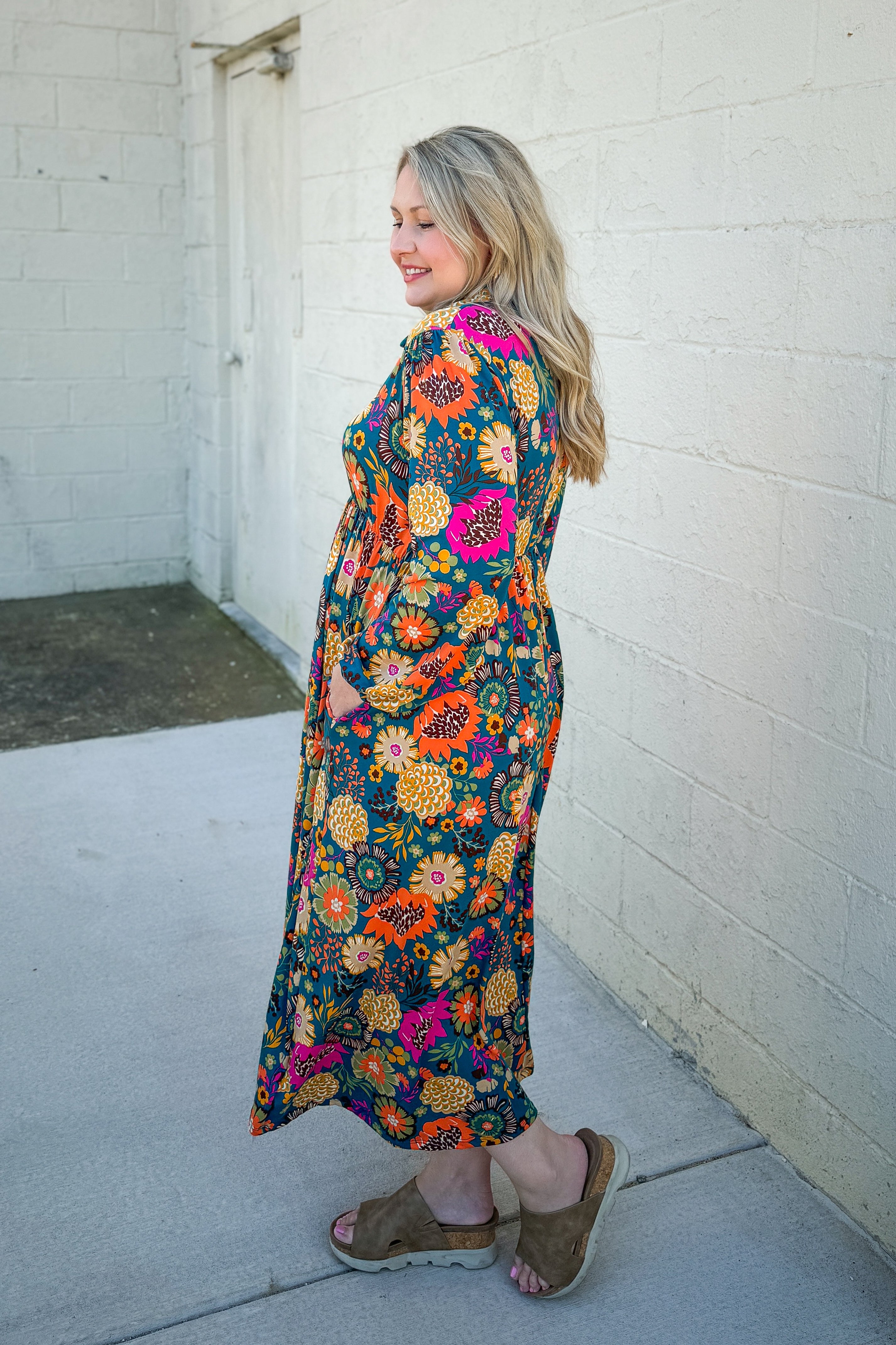 Lively Love Floral Midi Dress