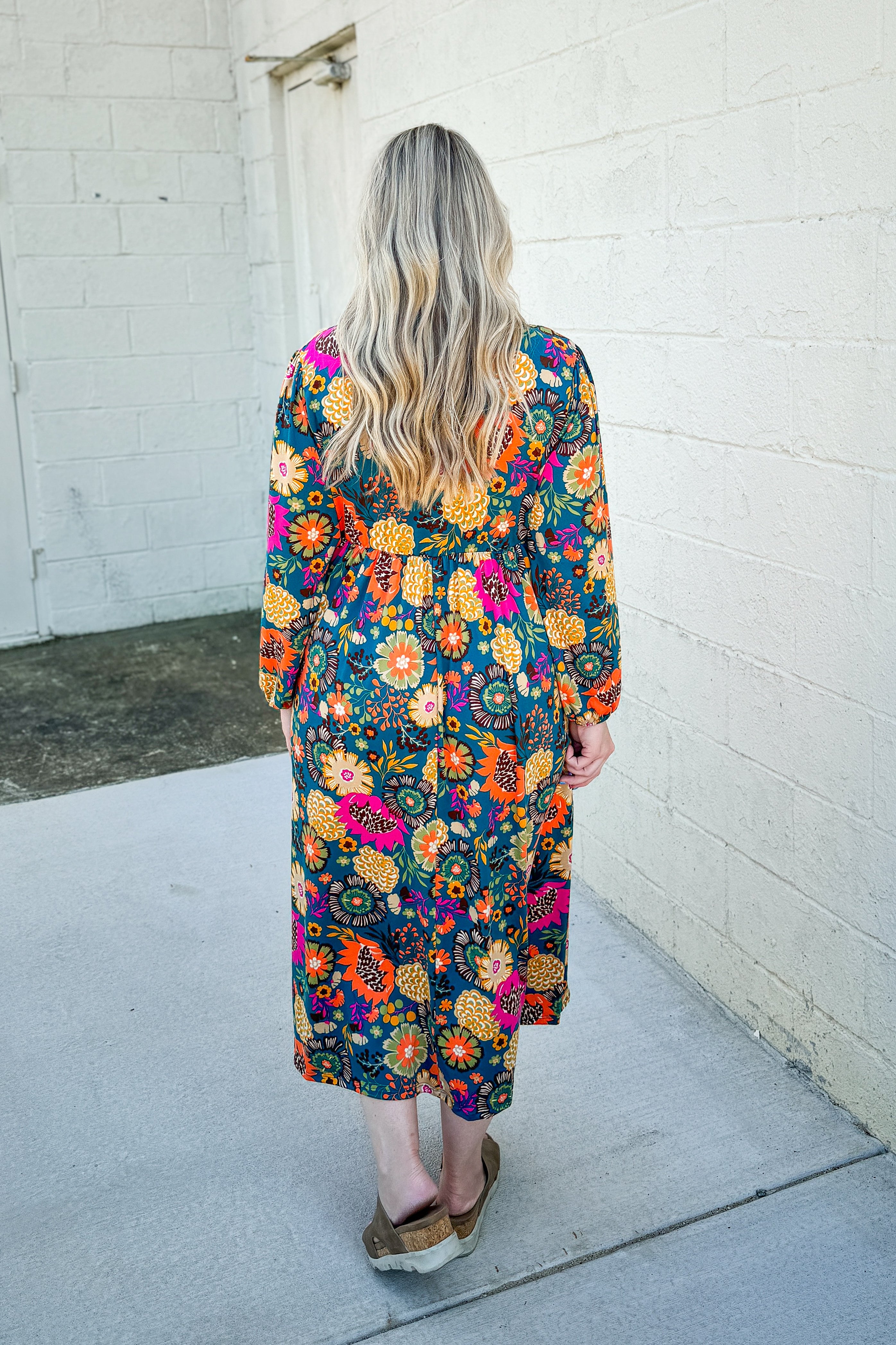 Lively Love Floral Midi Dress