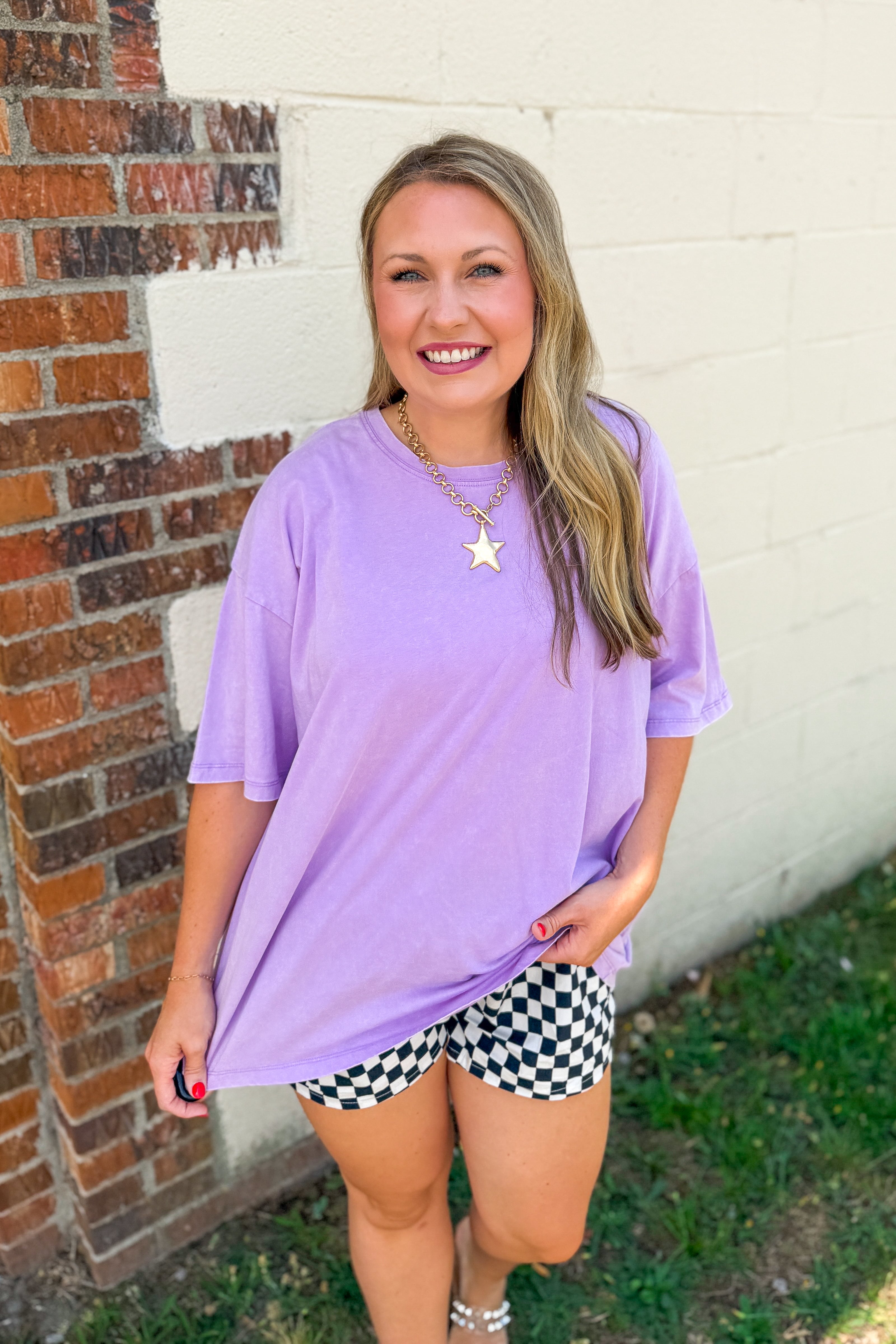 RESTOCK | What You Are Oversized Acid Wash Top, Lavender