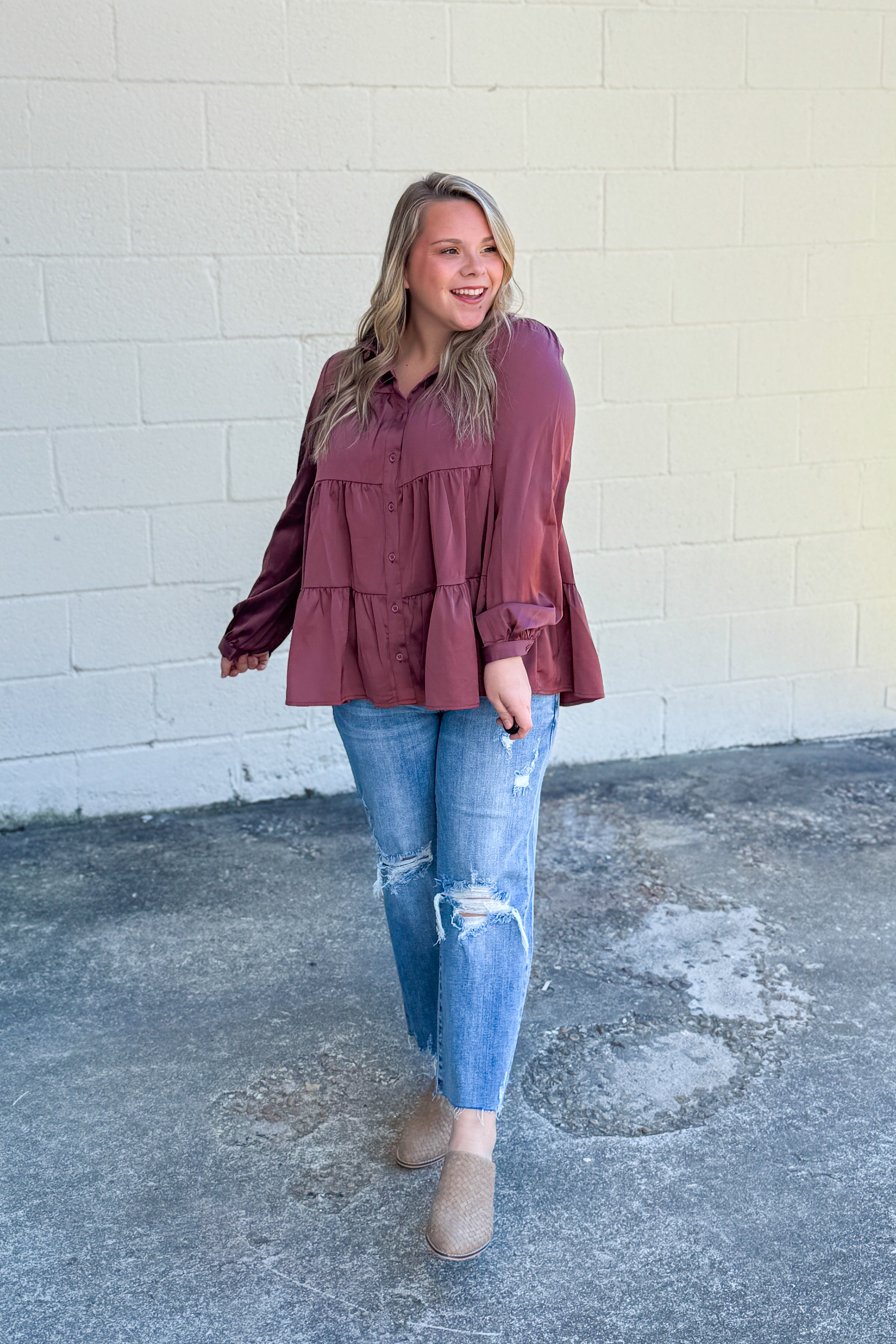 Changing Thoughts Tiered Button Top