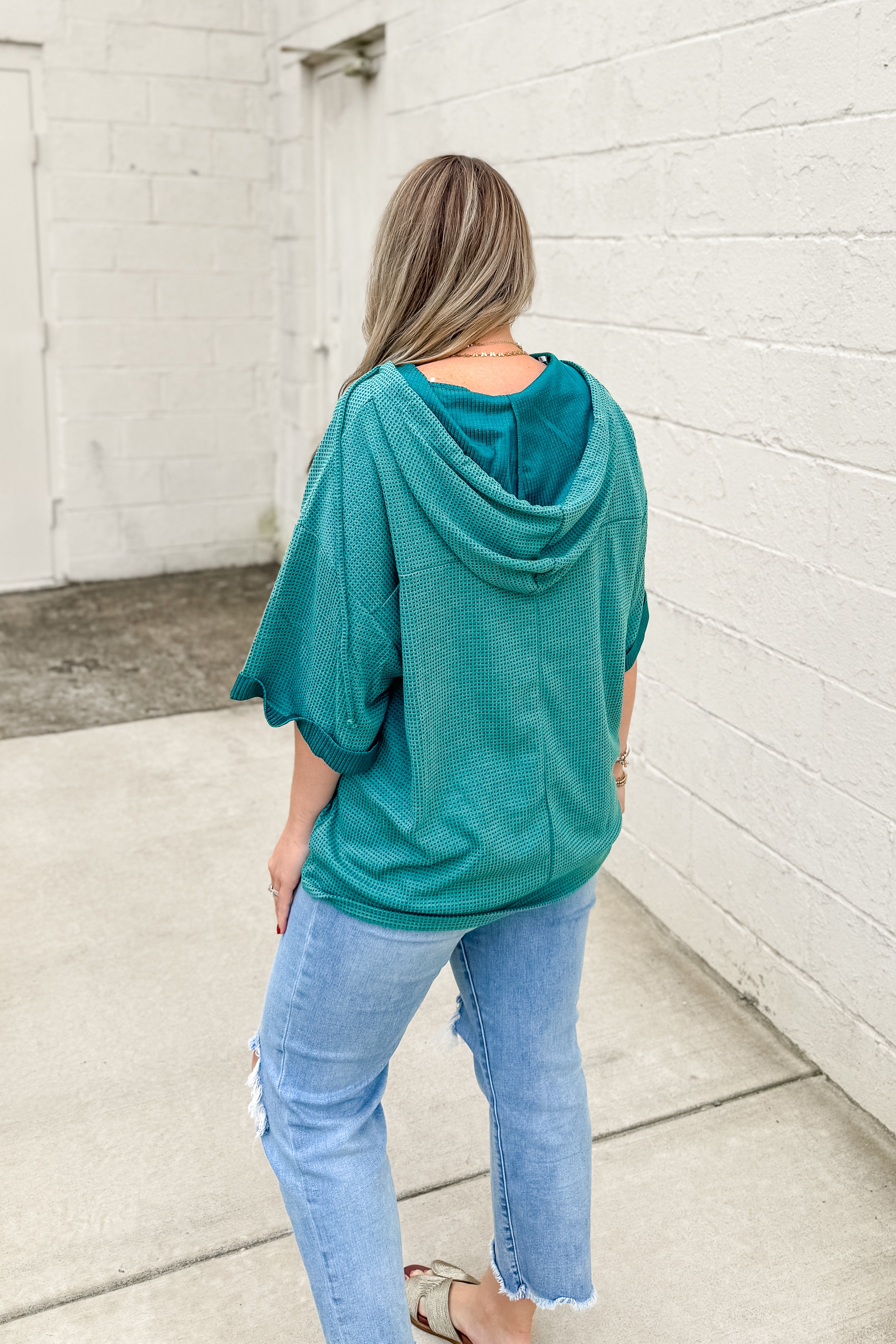 Cozy Up Hooded Top, Jewel Green