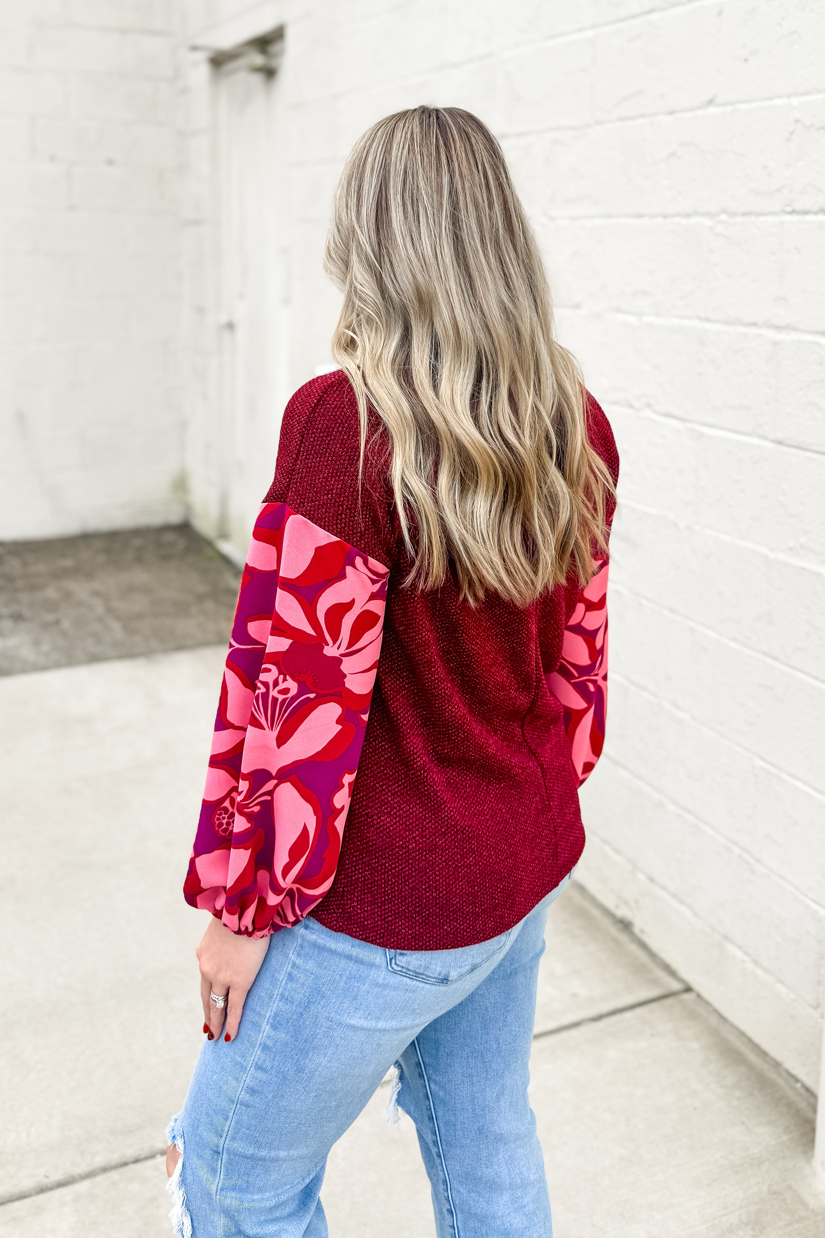 Autumn Bloom Sleeve Top