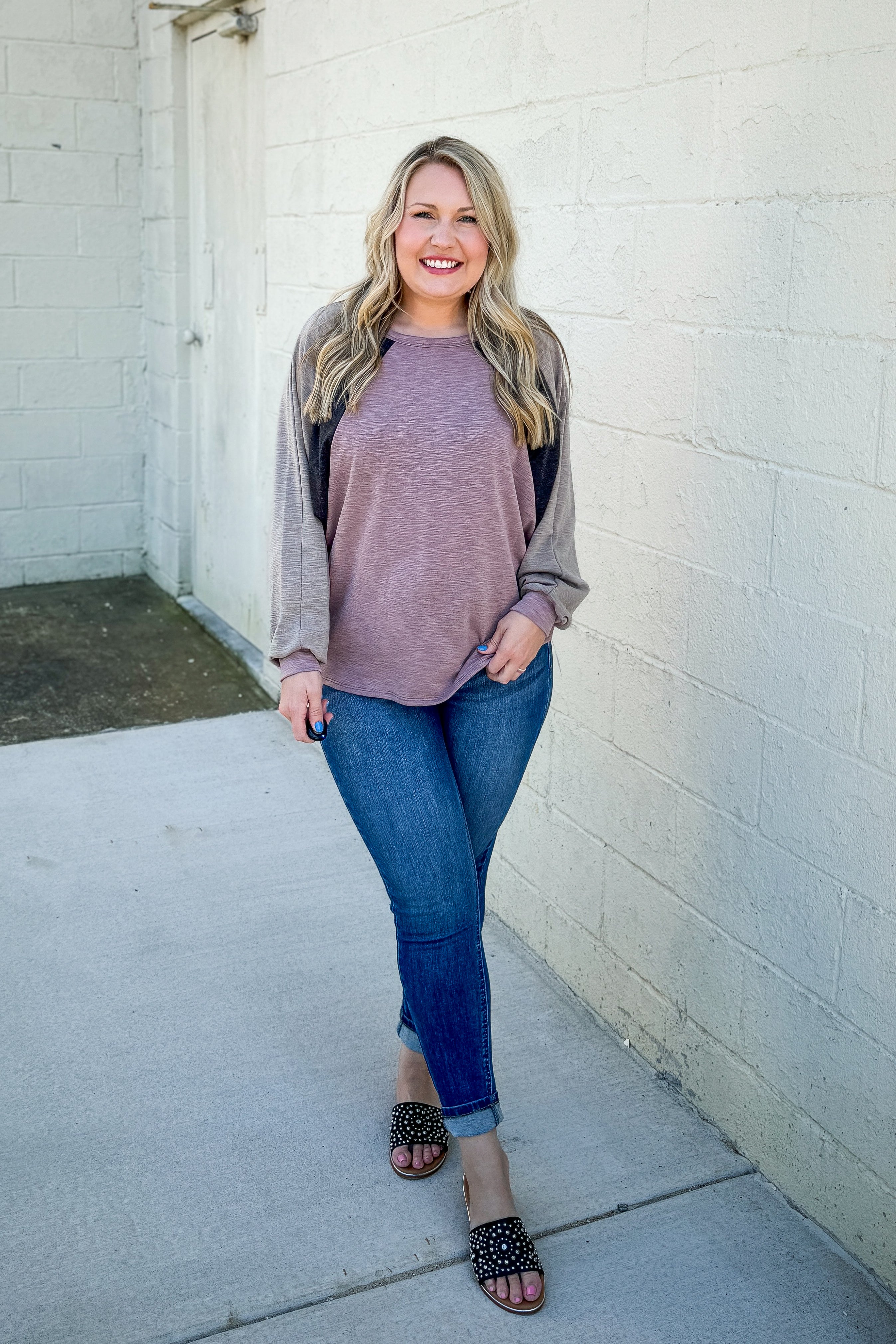 Like Me Again Color Block Top